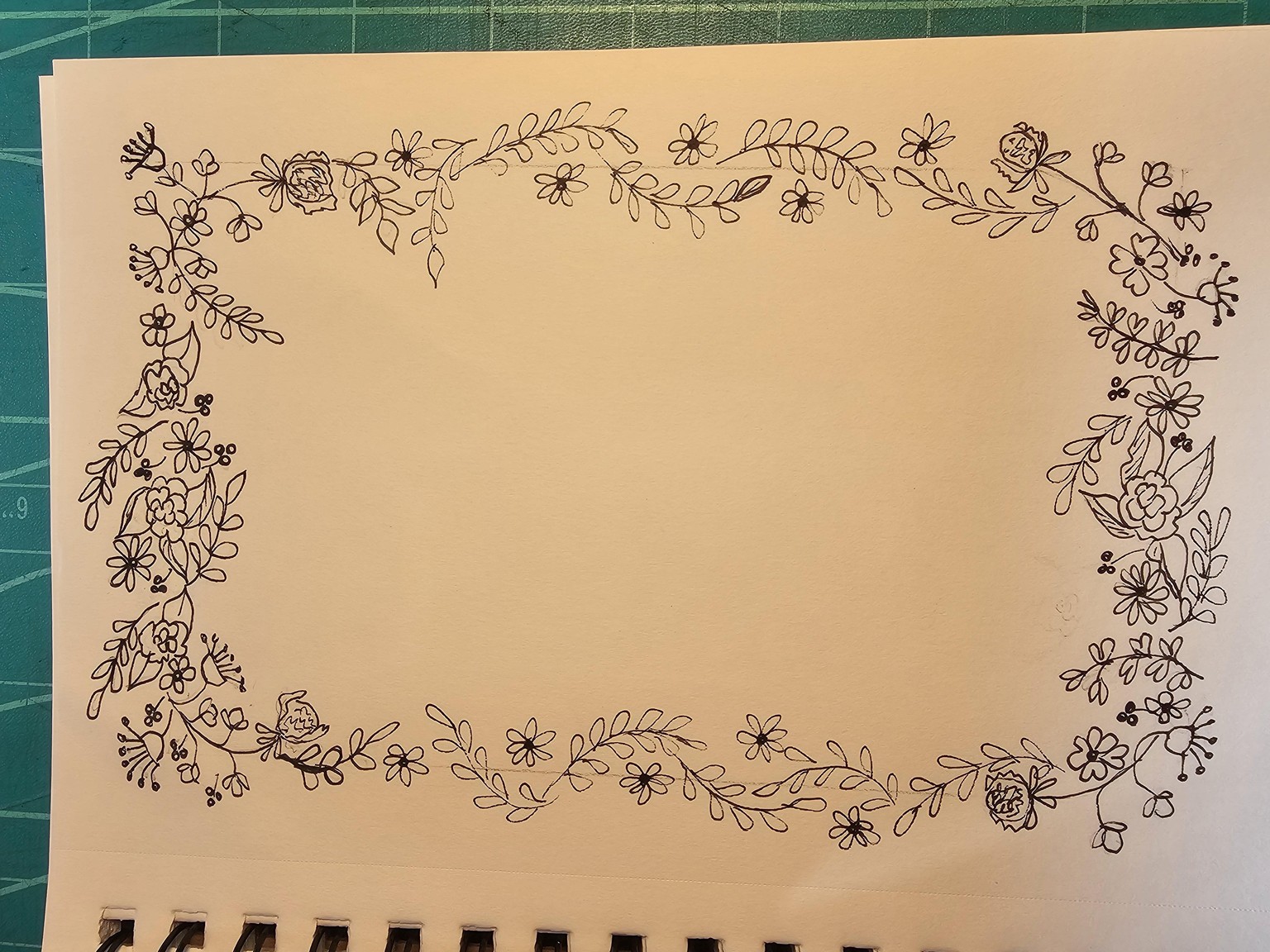 Christmas wreath and doodles - image 2 - student project