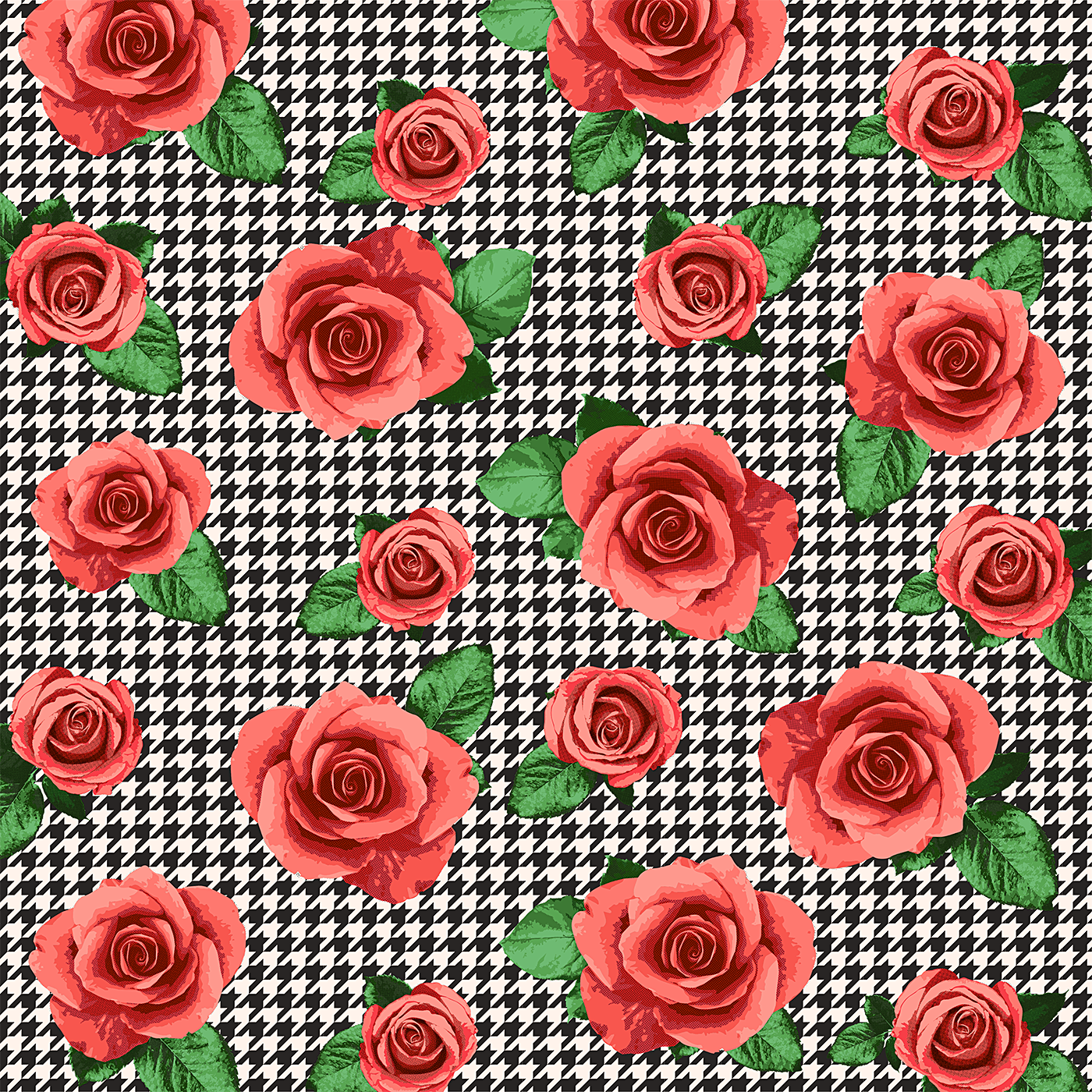Houndstooth & Roses - image 5 - student project