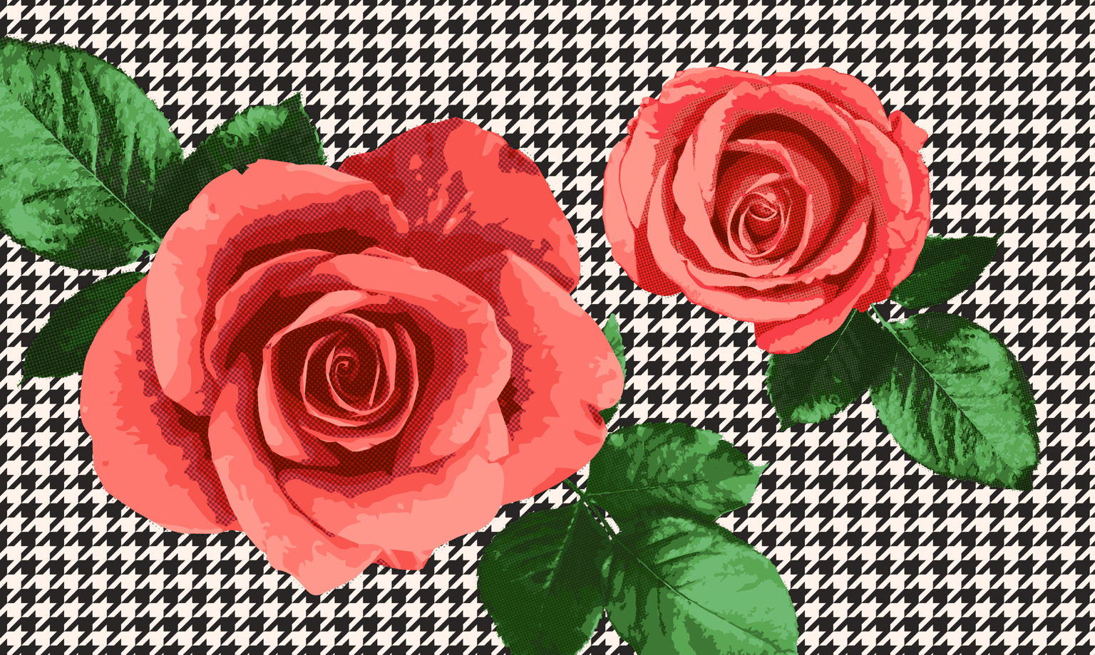 Houndstooth & Roses - image 7 - student project