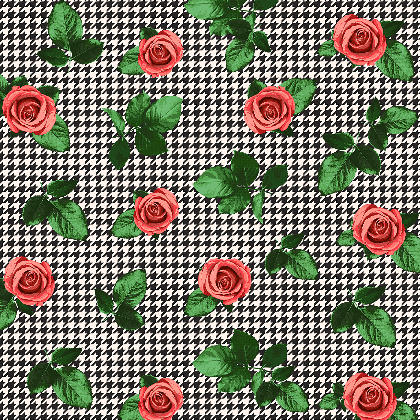 Houndstooth & Roses - image 6 - student project
