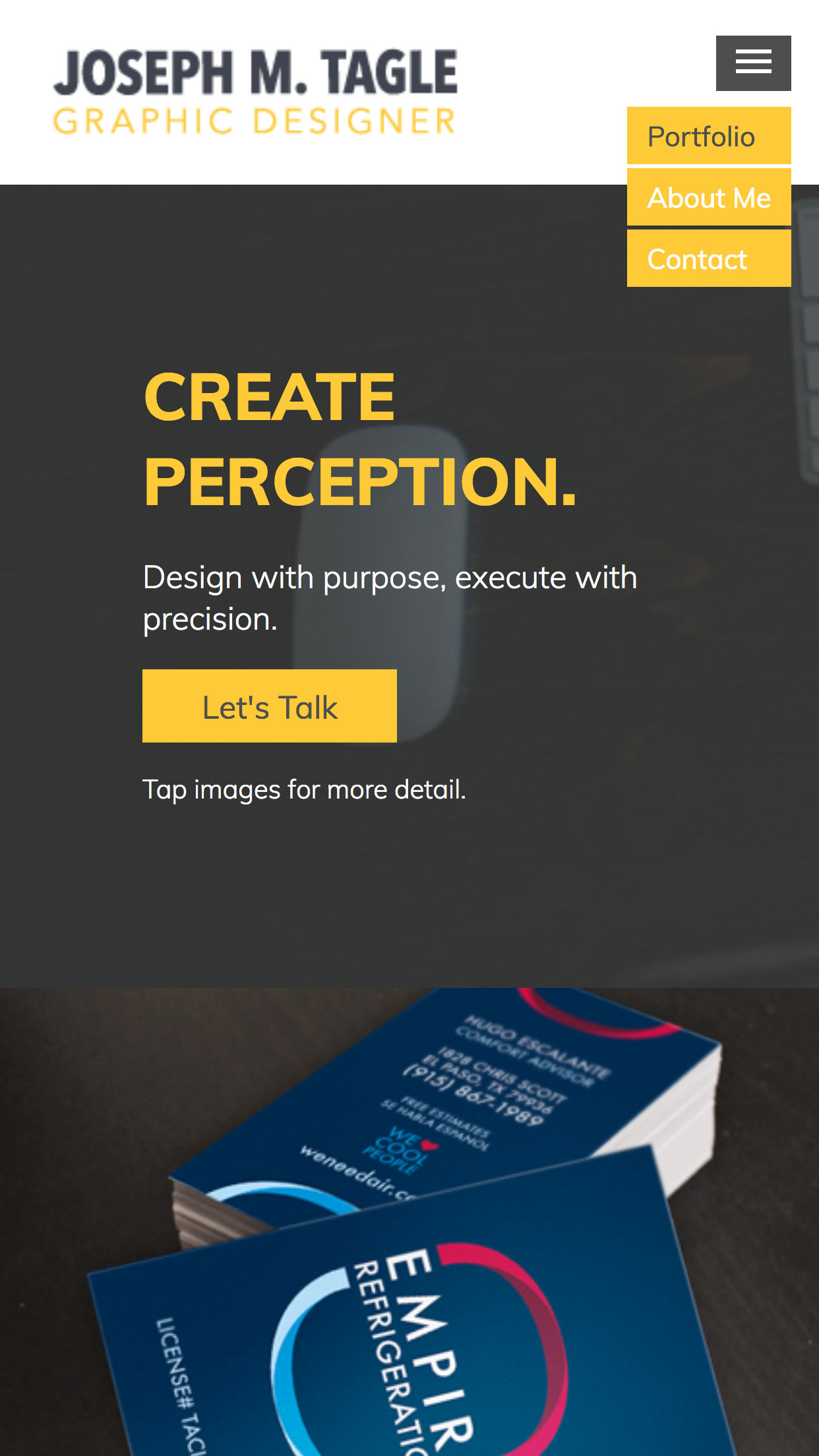 jmtagle.com Portfolio site - image 2 - student project