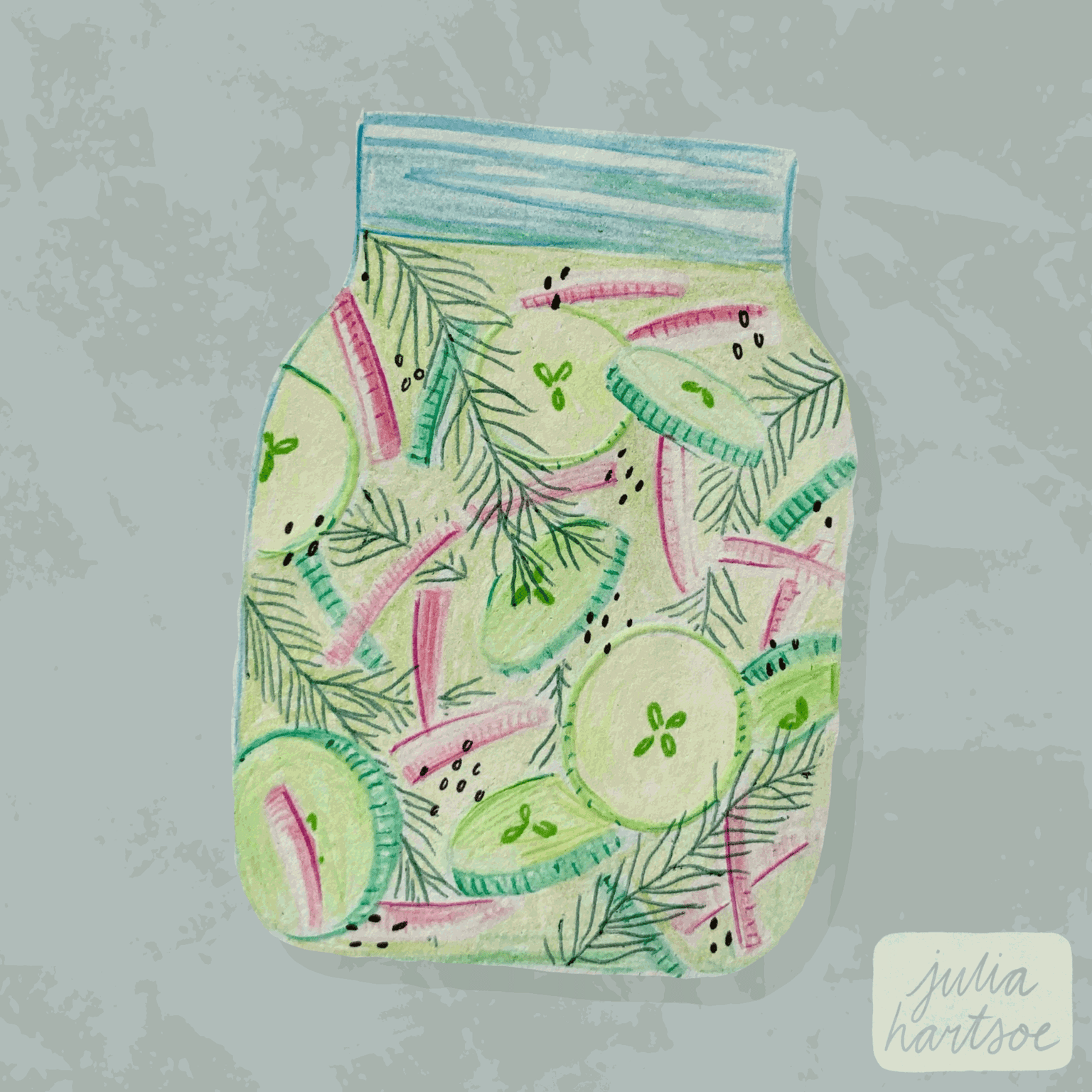 Jar of pickles in sketchbook - image 8 - student project