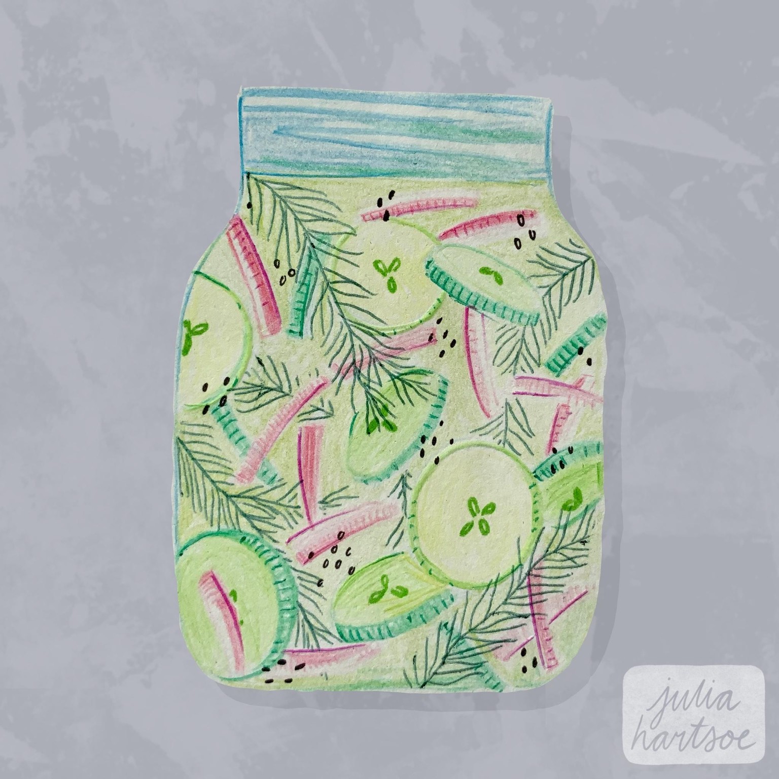 Jar of pickles in sketchbook - image 7 - student project