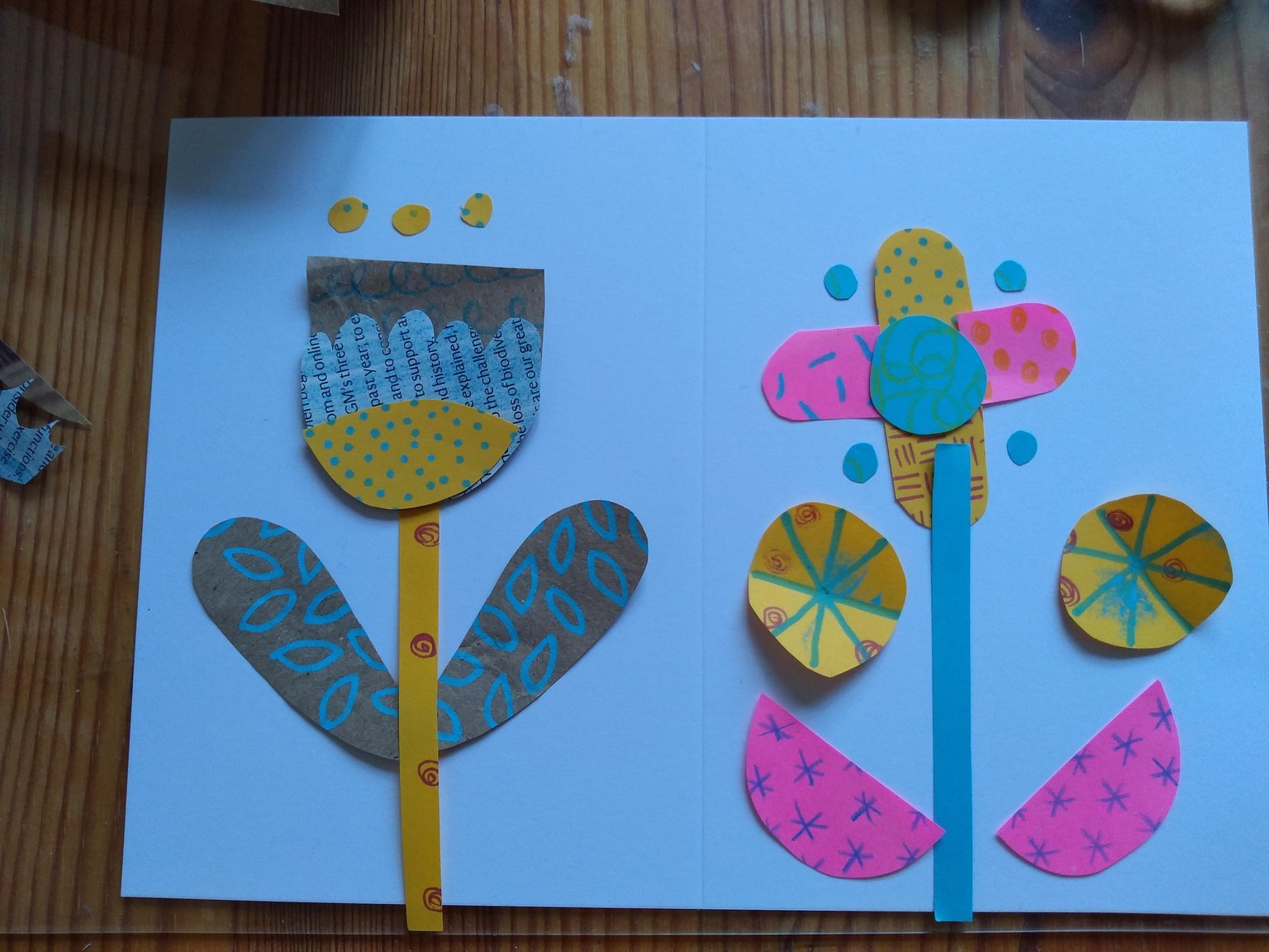 Folk Art Collage Flowers - image 4 - student project