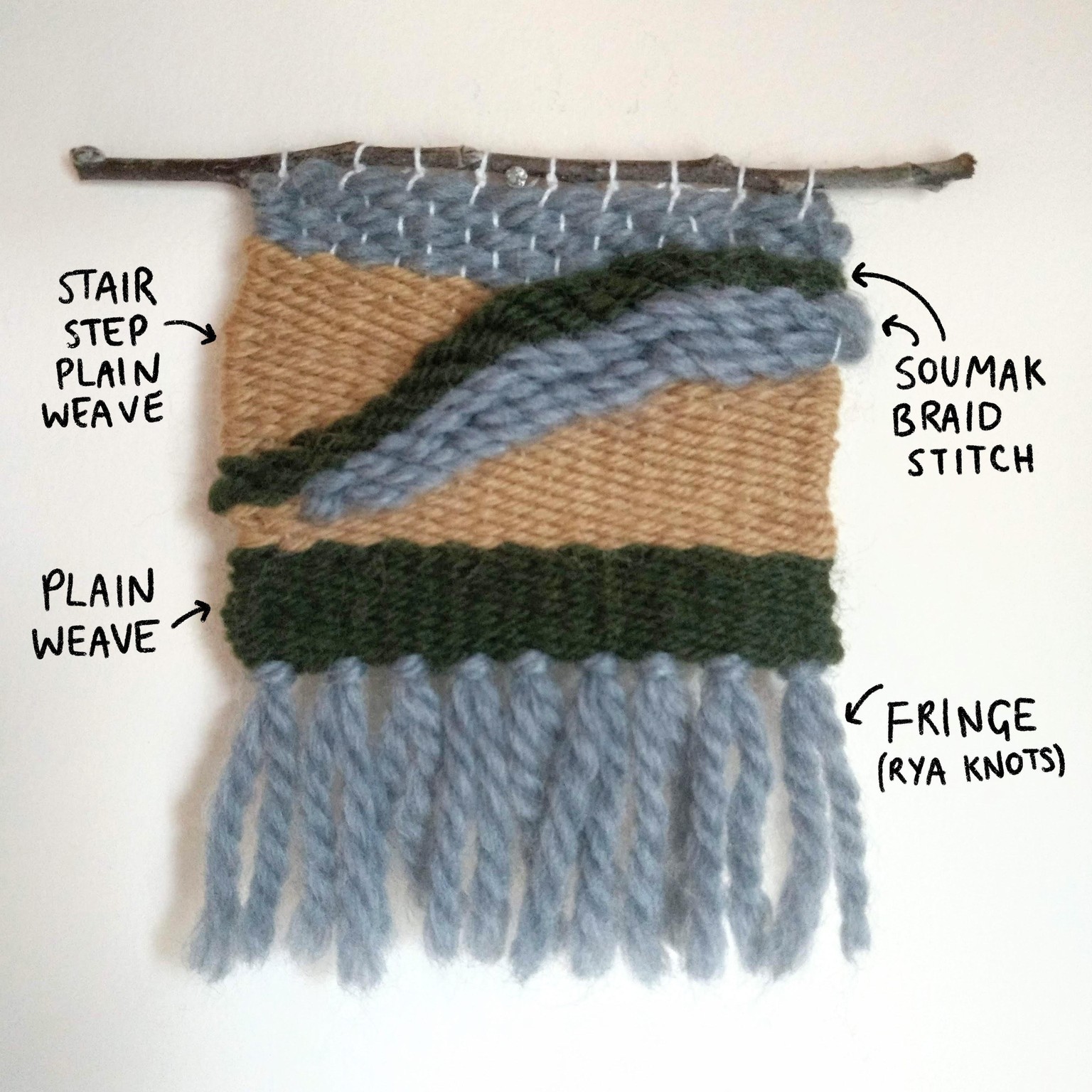 Using the soumak braid stitch in weaving - image 1 - student project