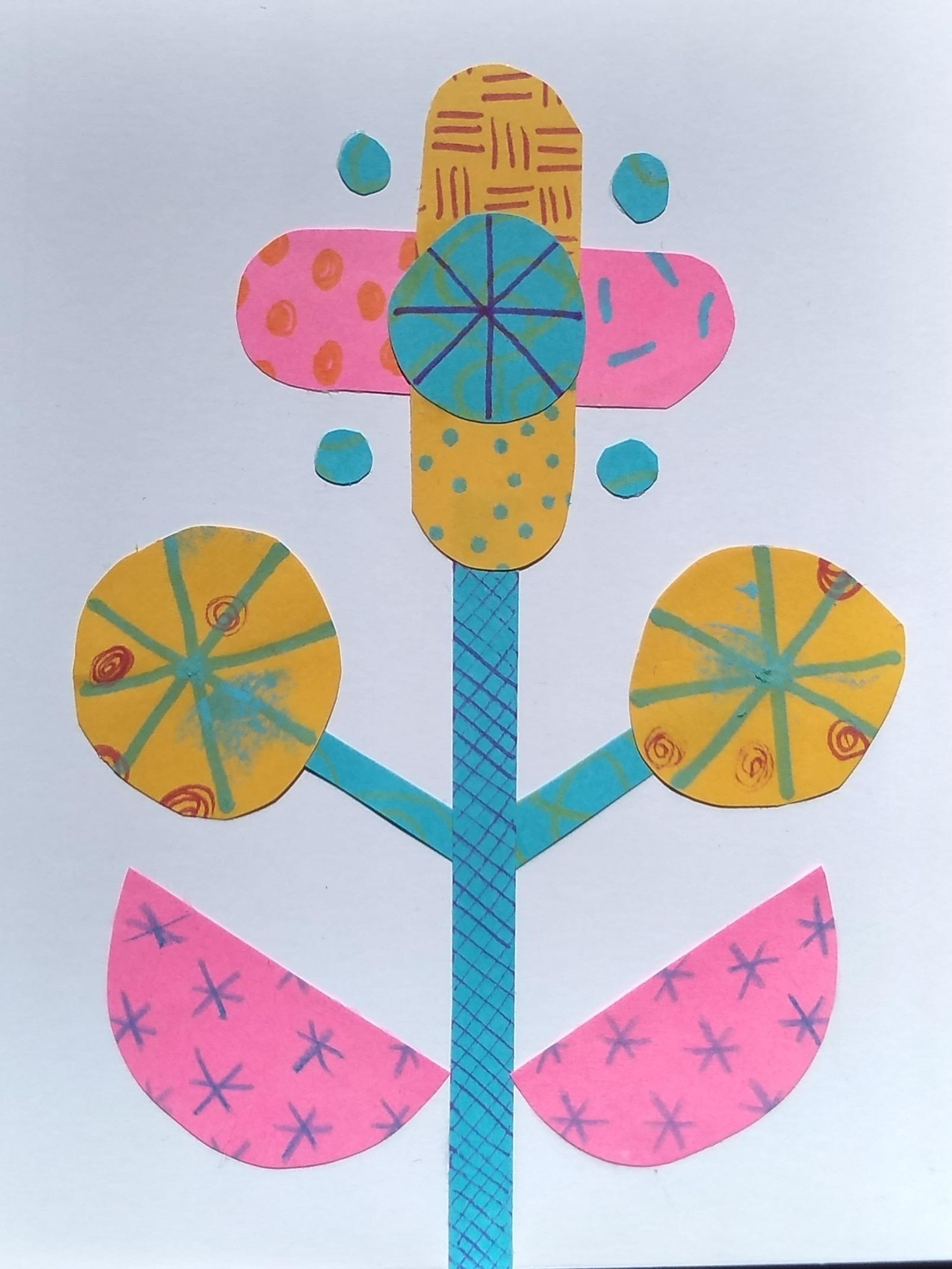 Folk Art Collage Flowers - image 5 - student project