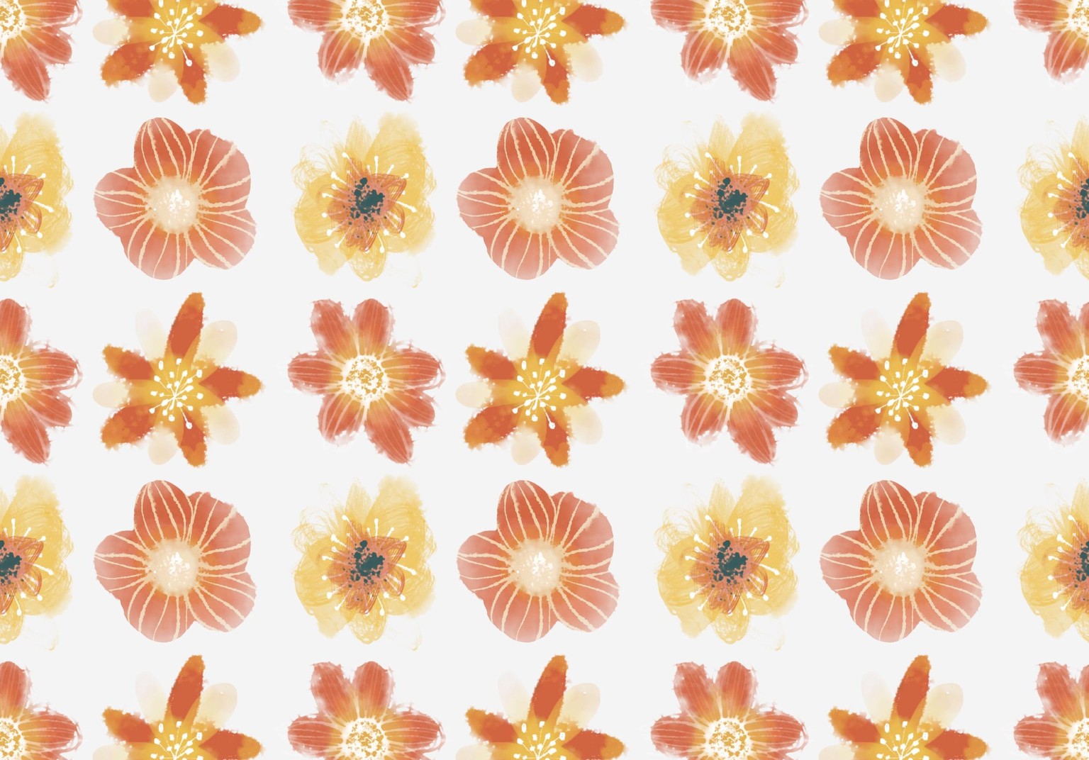 Adobe Fresco watercolour flowers - image 3 - student project