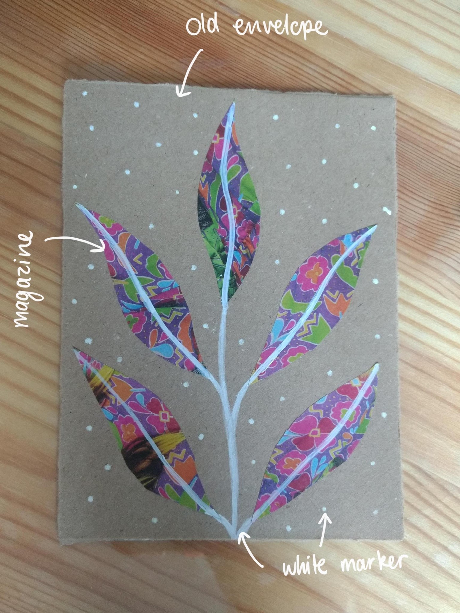 Postcard made from trash - image 3 - student project
