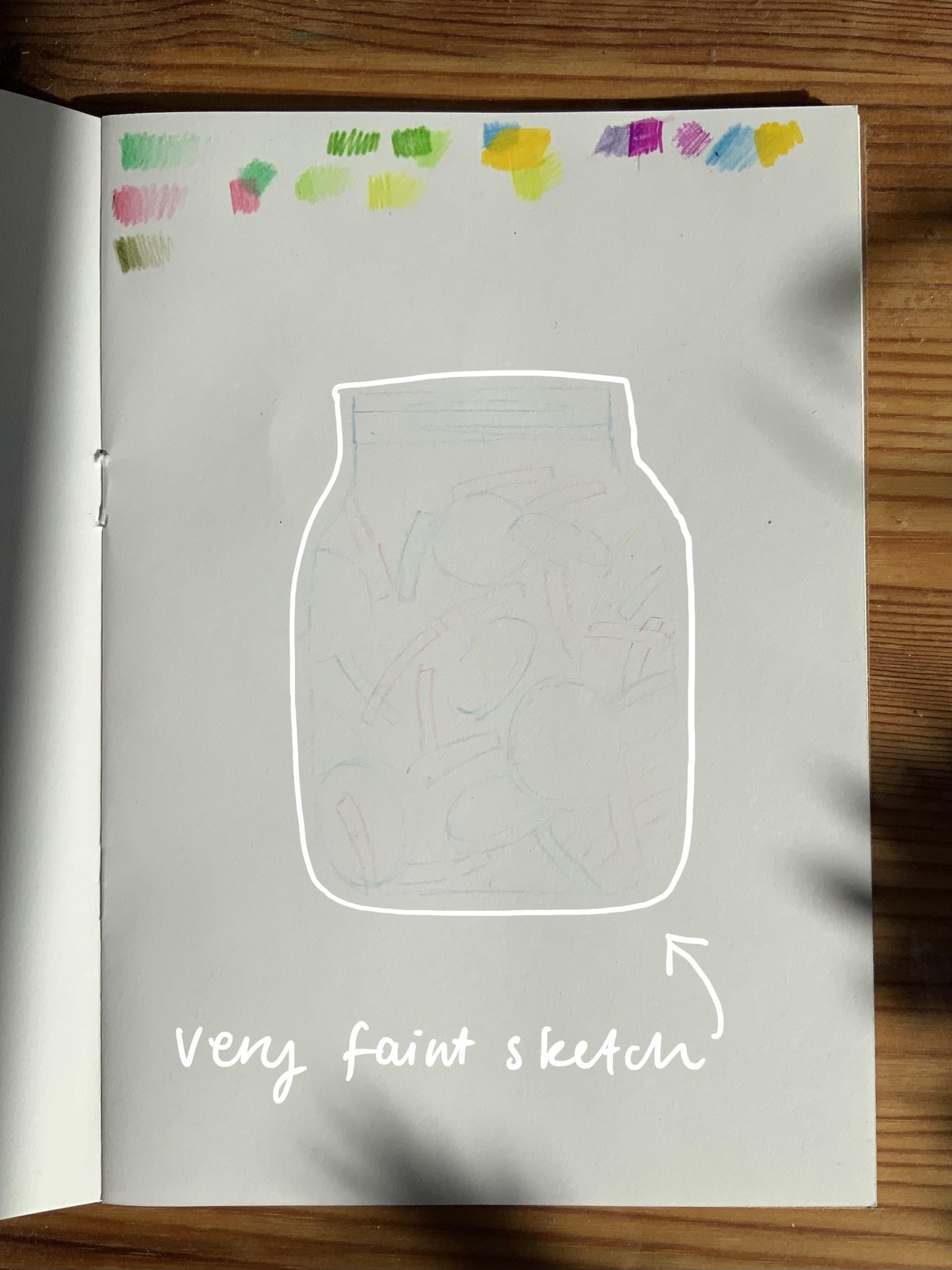 Jar of pickles in sketchbook - image 2 - student project