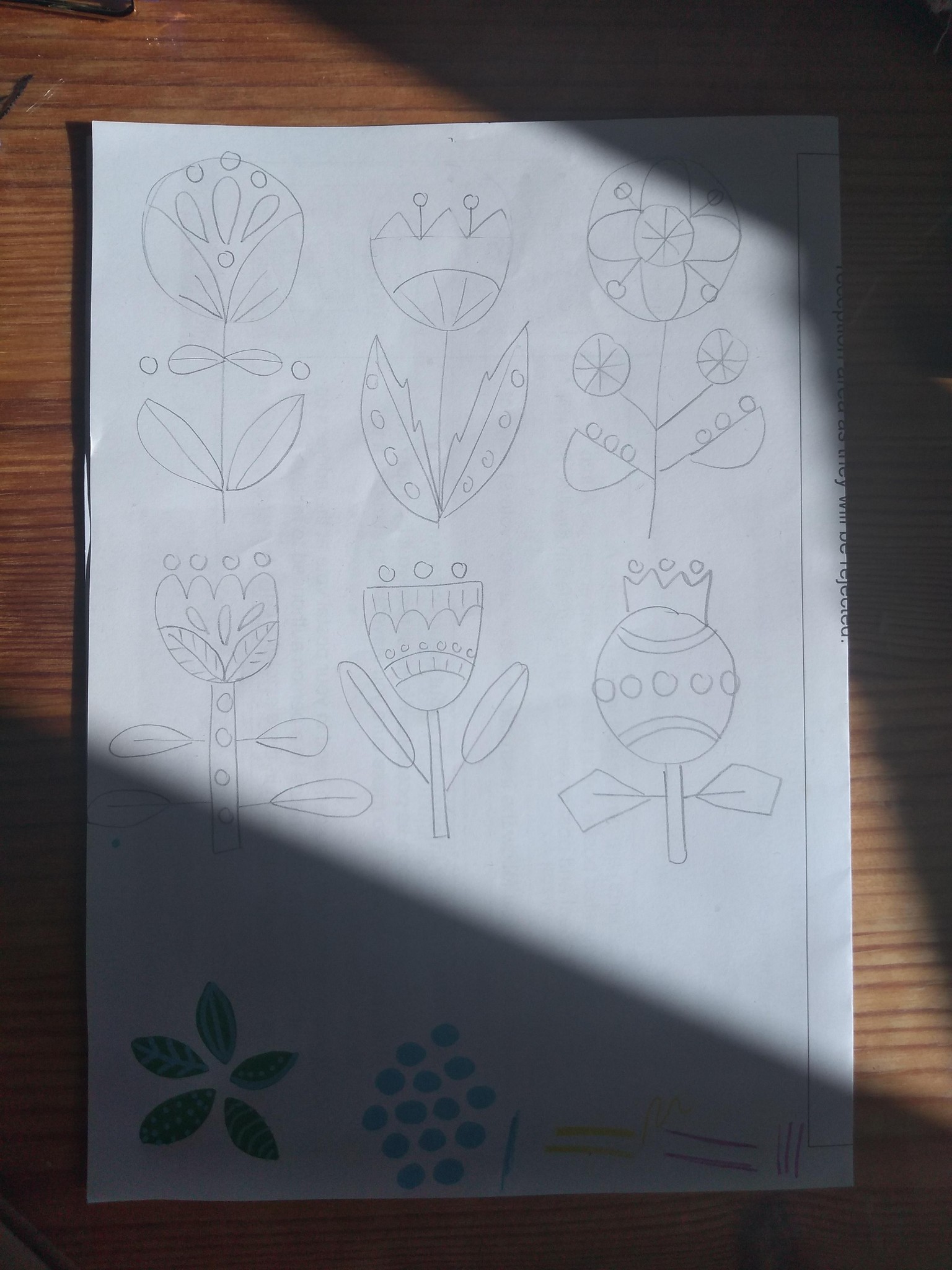 Folk Art Collage Flowers - image 1 - student project