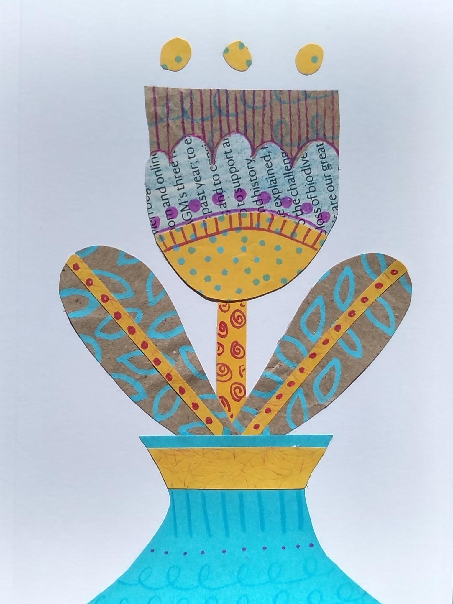 Folk Art Collage Flowers - image 6 - student project