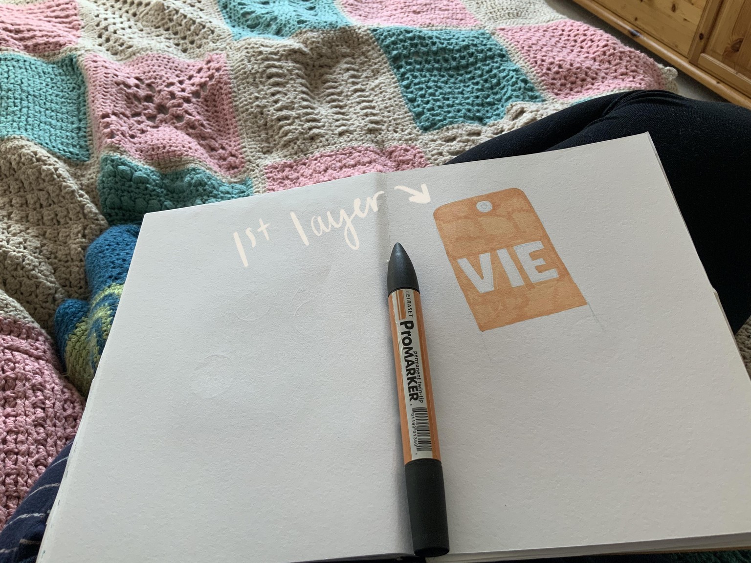 Vienna Luggage Tag (Sketchbook Practice) - image 3 - student project