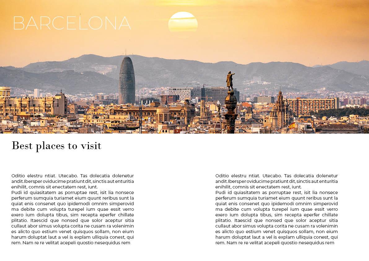 Travel magazine layout - image 2 - student project