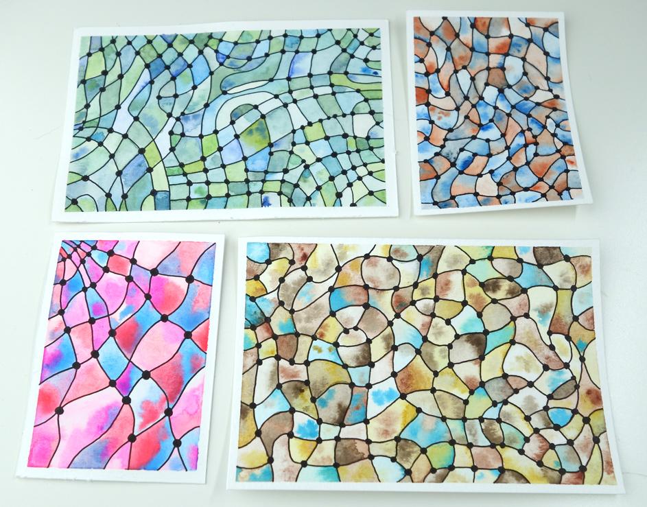 Net Design Doodle + Watercolor - image 2 - student project