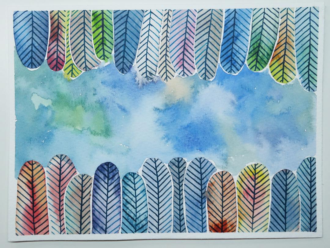Sample Project: Feather Forest Pattern - image 5 - student project