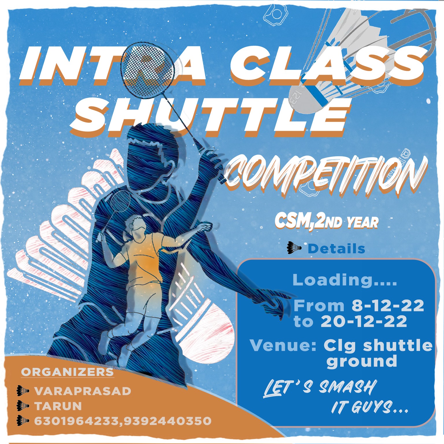 Badminton Tournament Poster - image 3 - student project