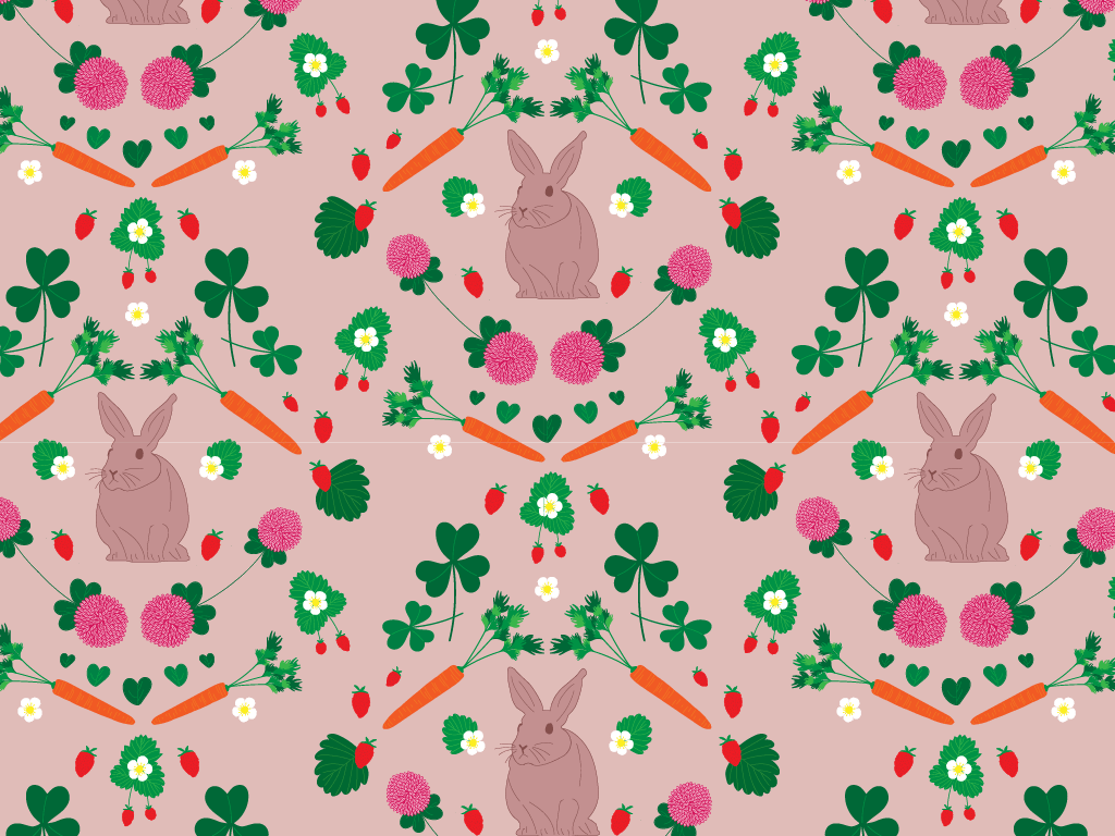 Half-Drop Repeat Pattern - bunny - image 1 - student project