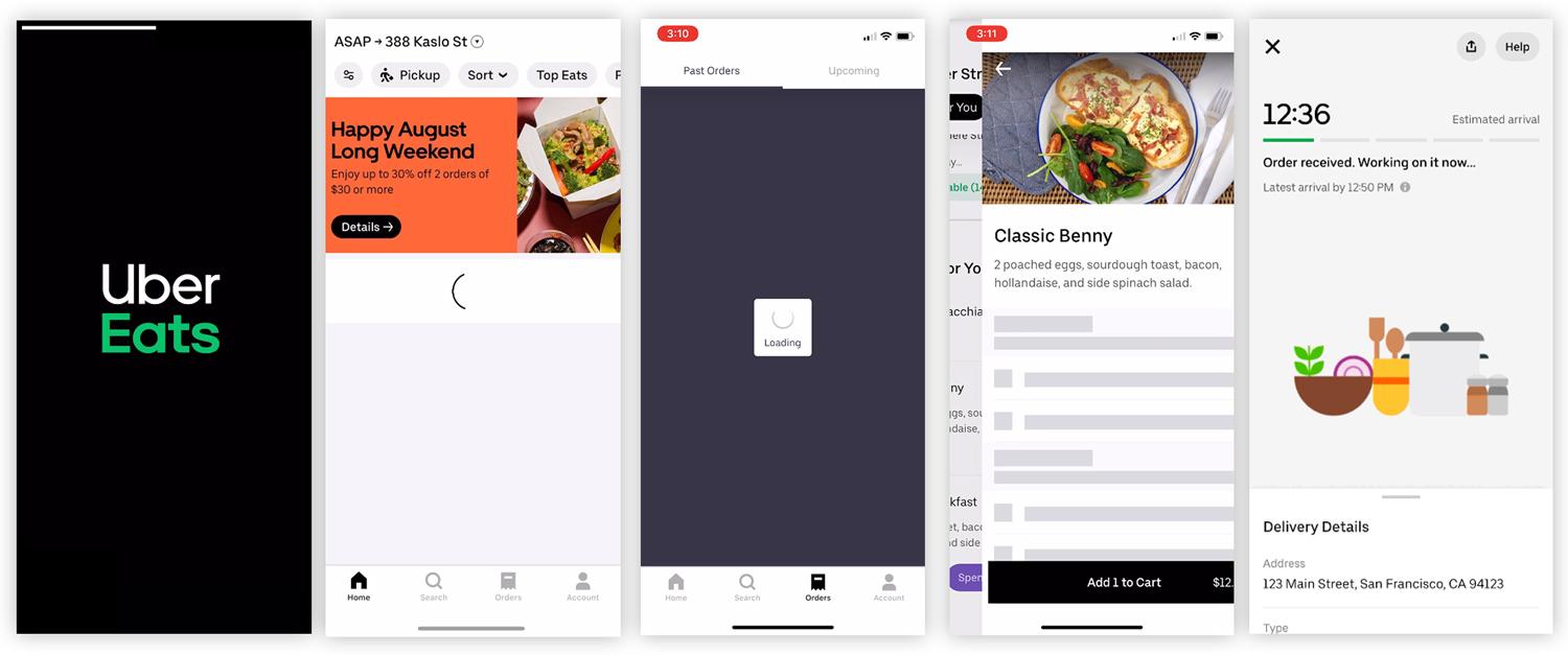 Uber Eats, a heuristic evaluation - image 1 - student project