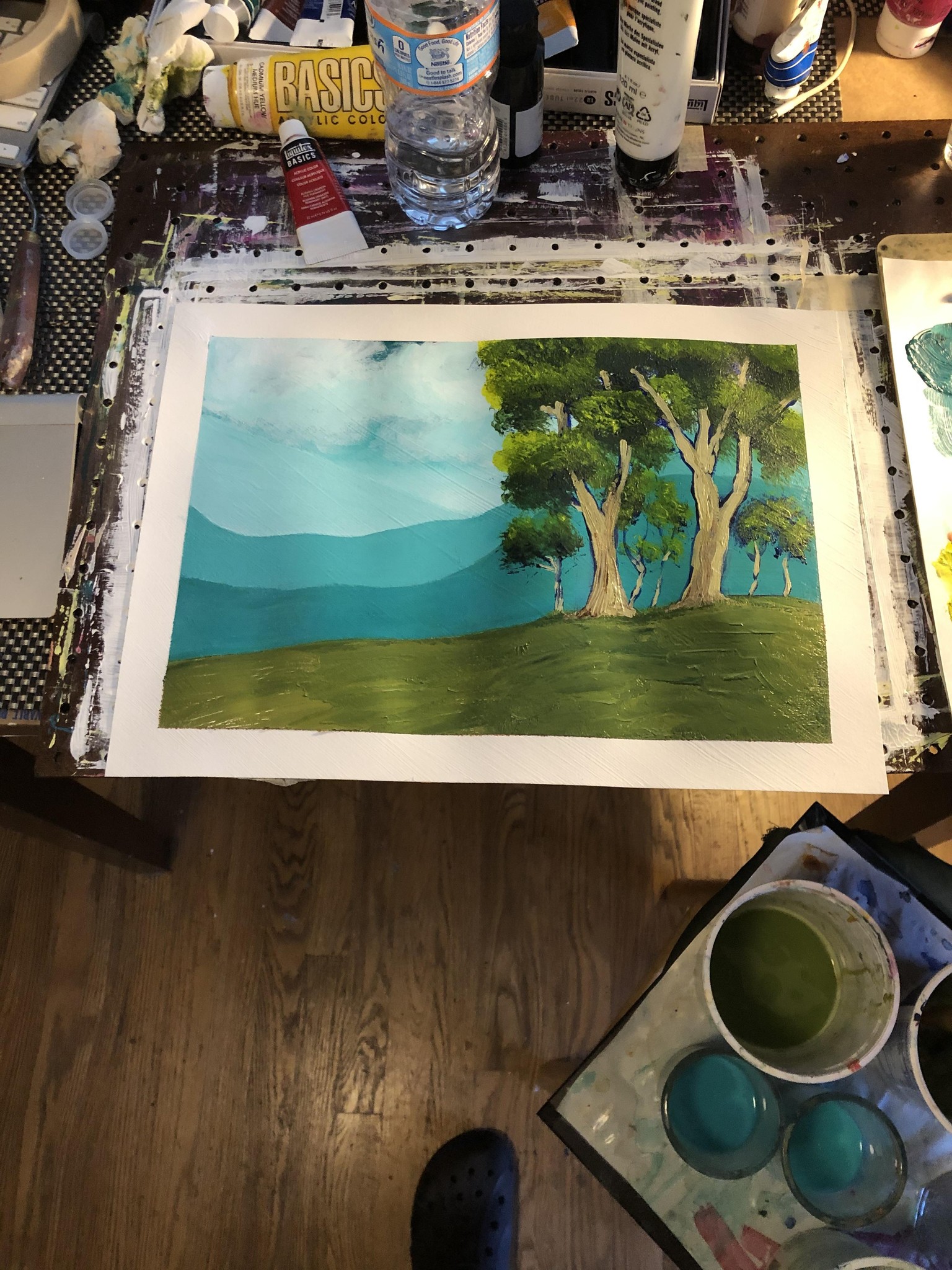 Painting combining techniques I learned here; thank you Mr. Moore, - image 1 - student project