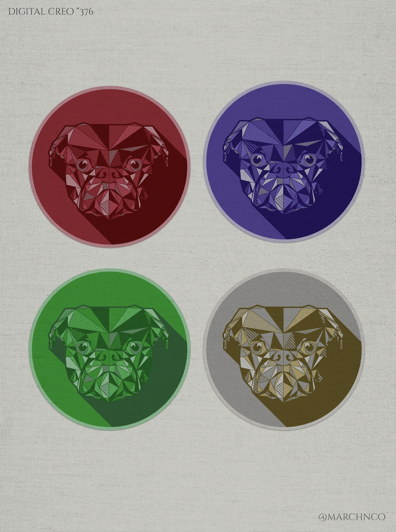 Dog geometric illustartion - image 1 - student project