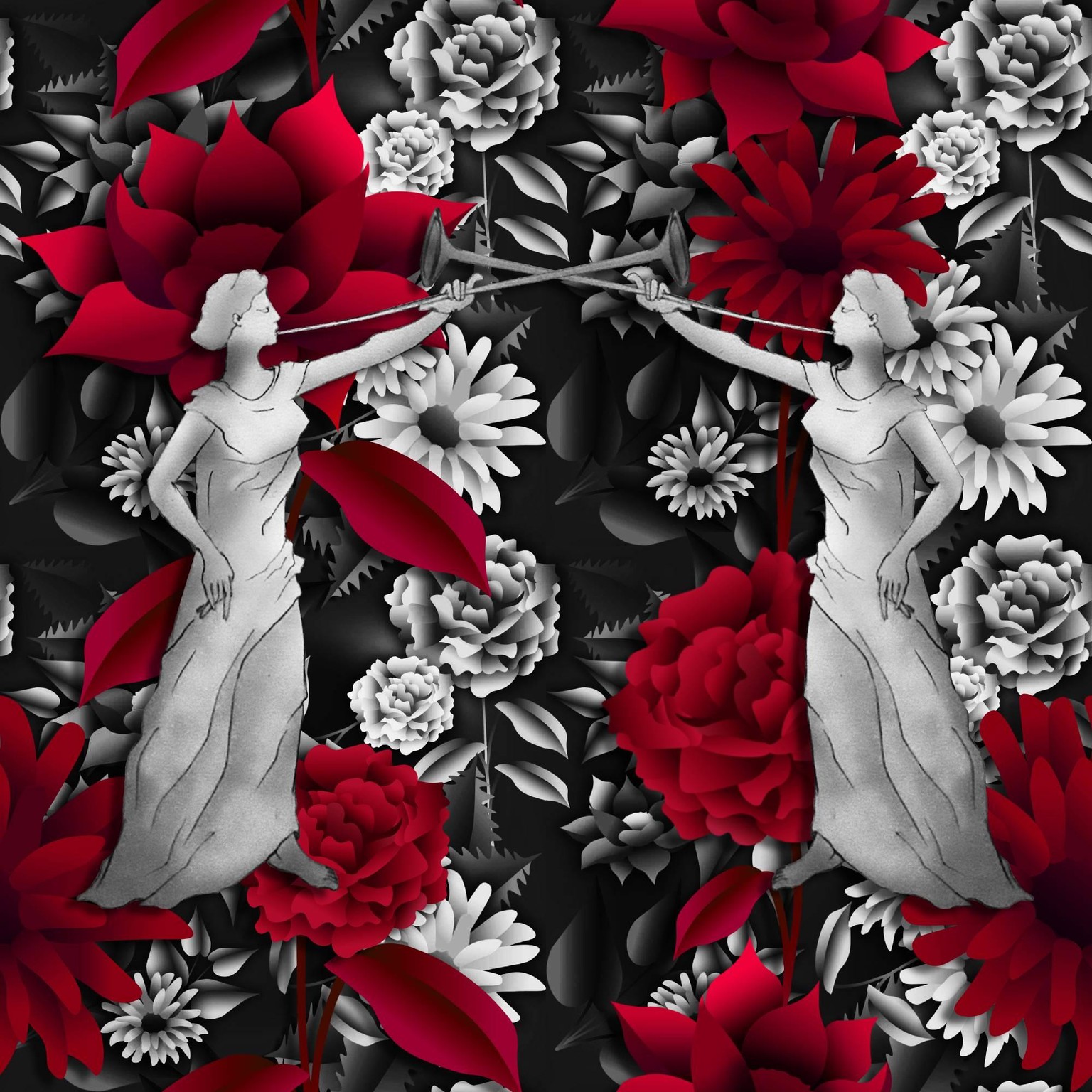 My first floral pattern - image 5 - student project