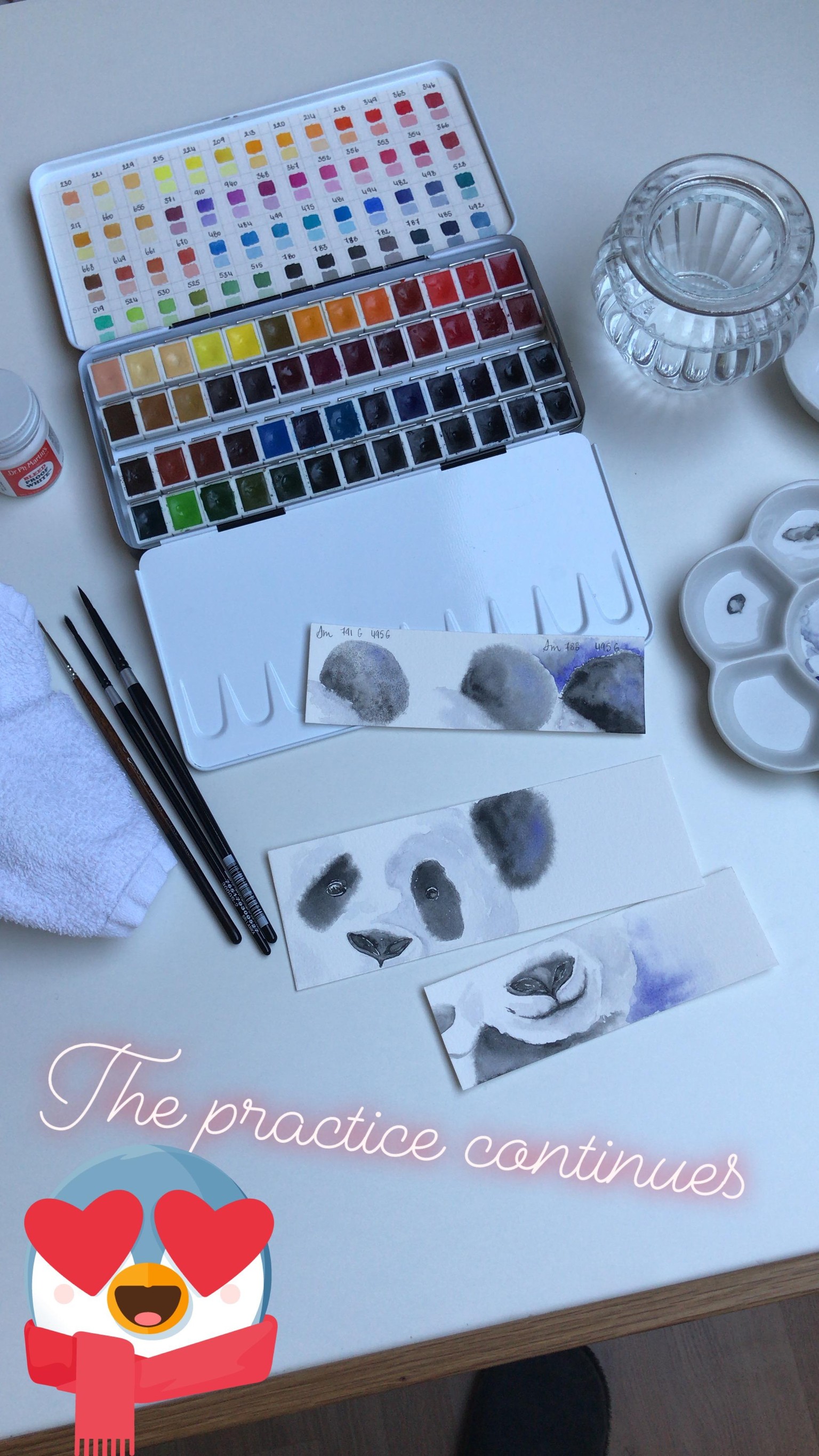 Fluffy watercolor animals - image 2 - student project