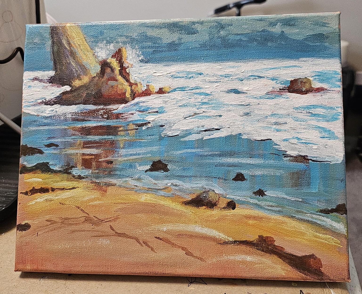 Beach Escape in Acrylic - image 1 - student project