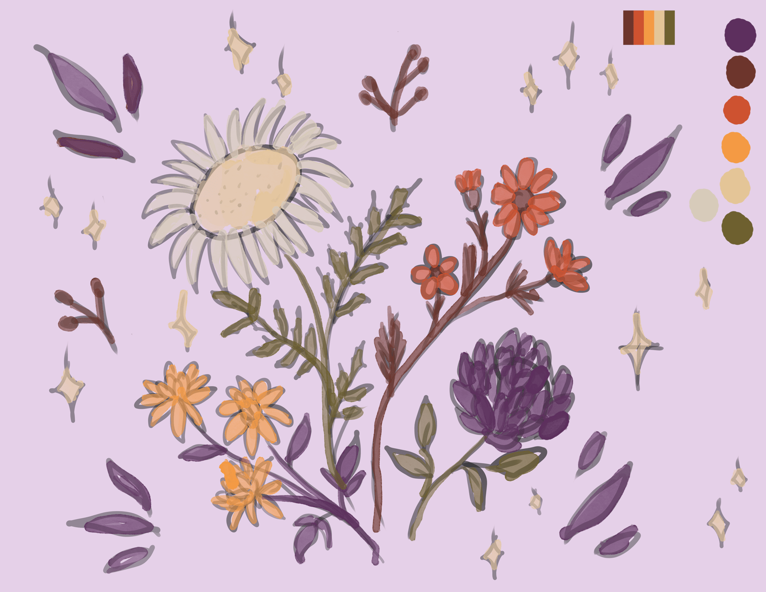 Floral illustration - image 2 - student project