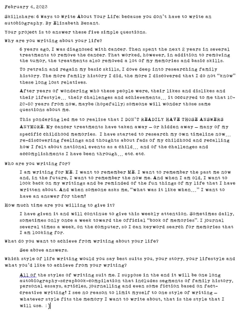 six ways to write about me - image 1 - student project