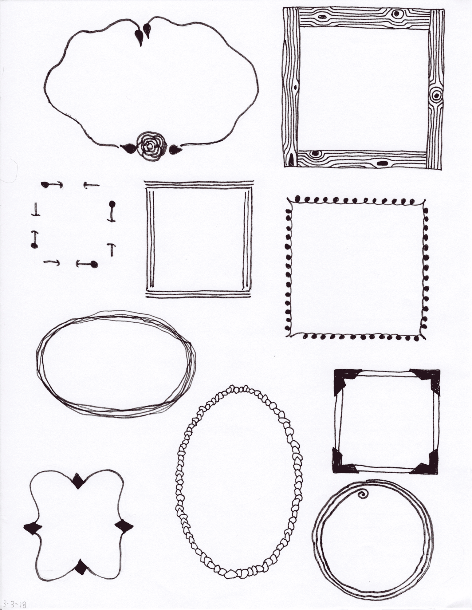 Doodle borders - image 1 - student project