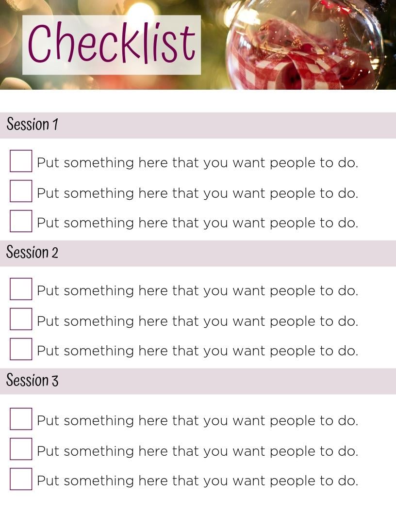 Checklist with Sections - image 1 - student project