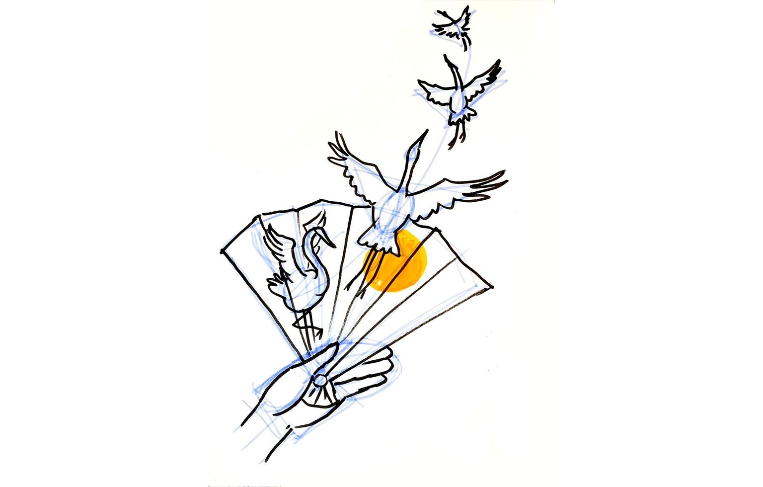 Example project: Herons and fan - image 1 - student project