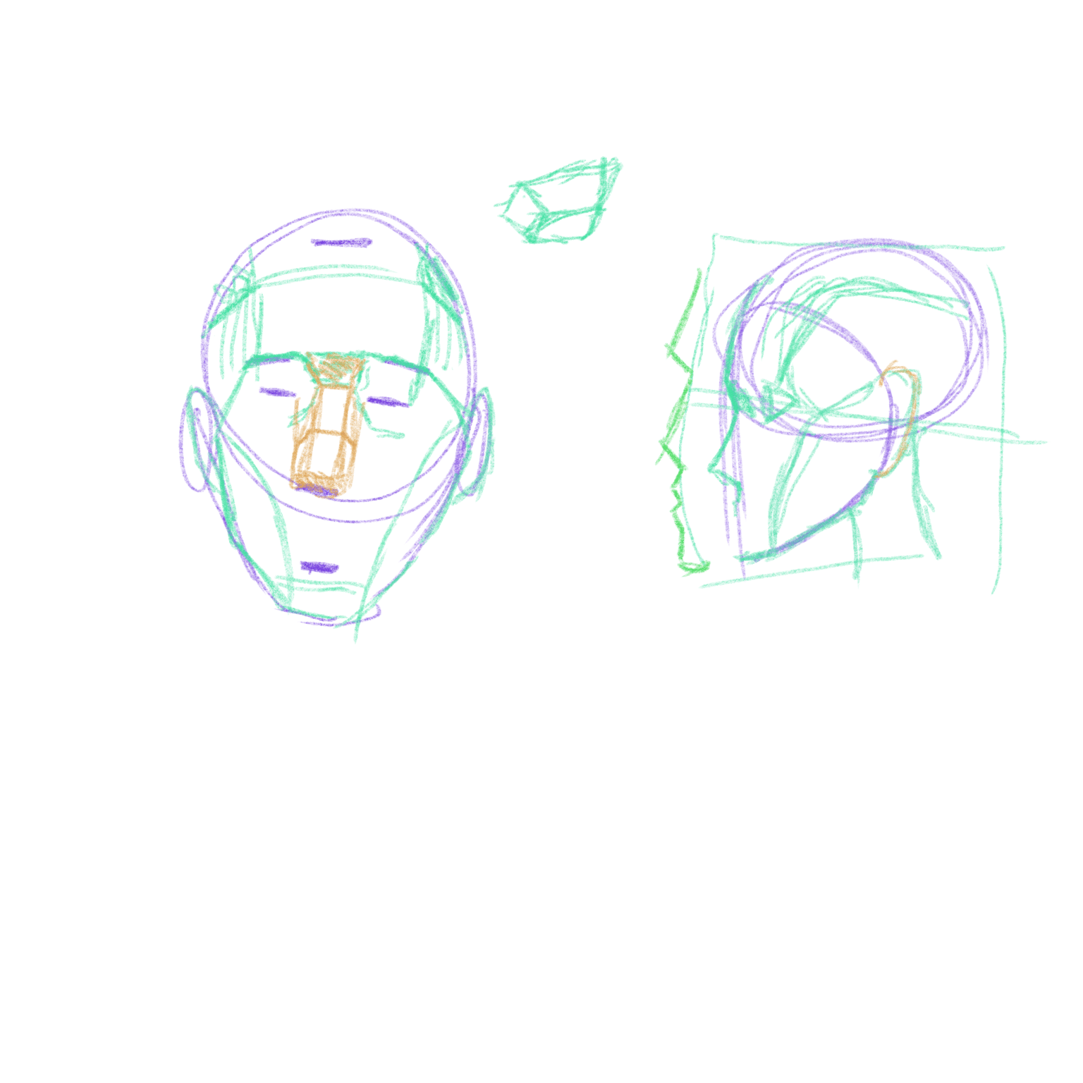 Sketches face structure - image 5 - student project