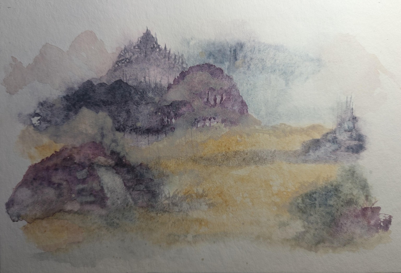 Spontaneous Watercolour Landscapes - image 1 - student project