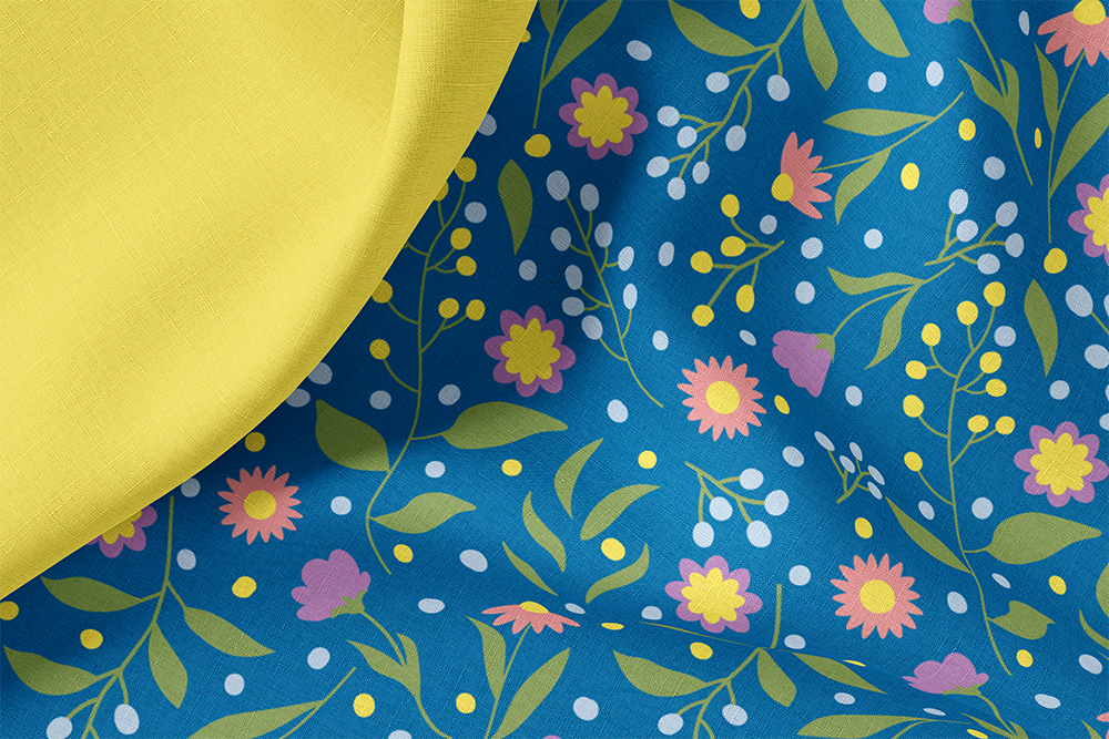 My first hand-drawn floral pattern - image 1 - student project