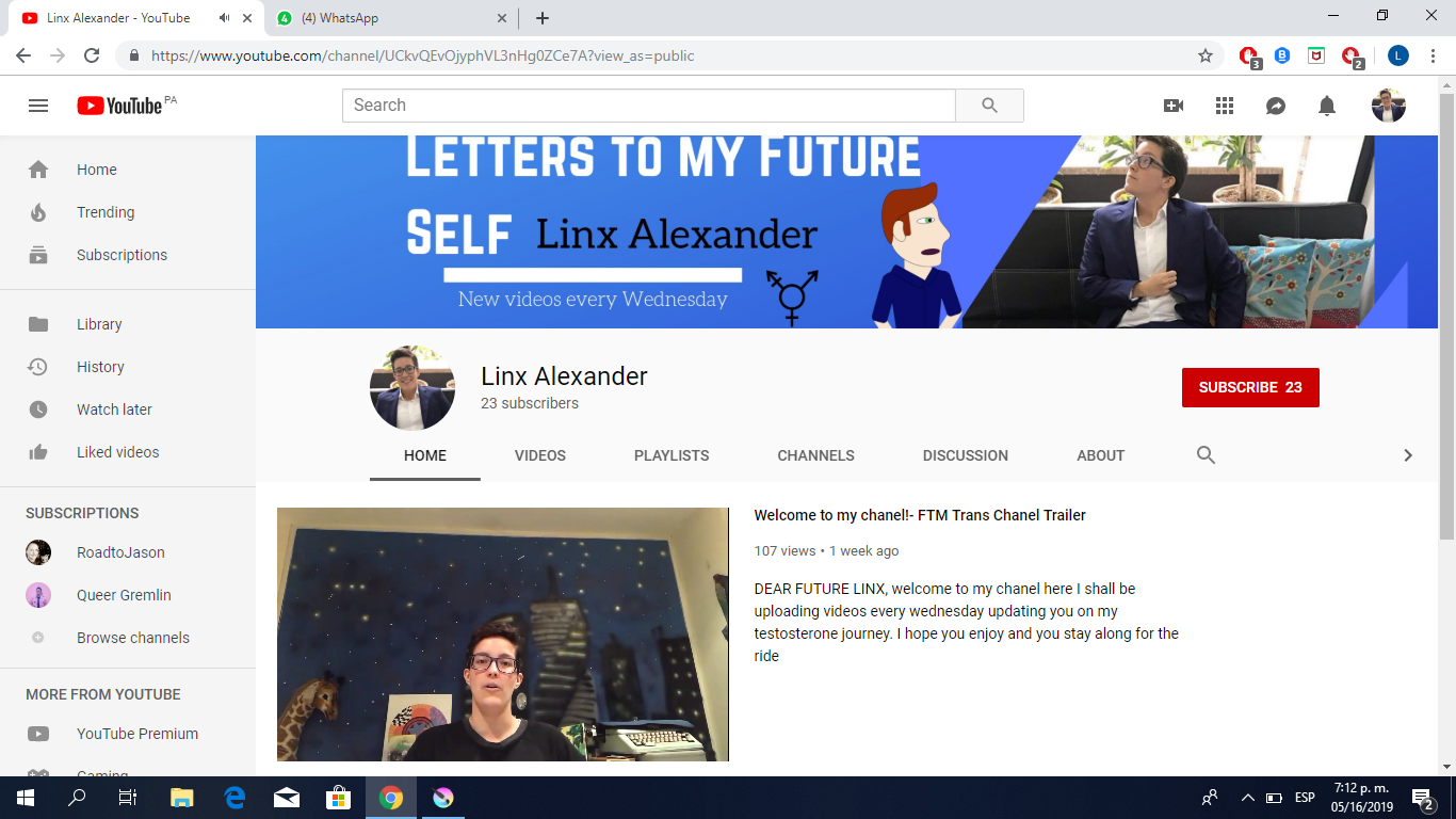 Letters to my Future Self- Testosterone Journey - image 1 - student project