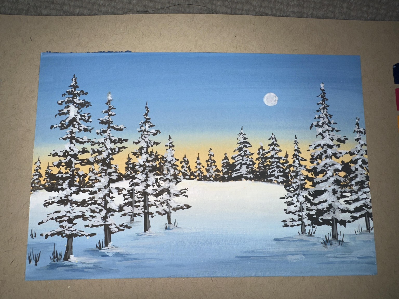 Winter landscapes-Gouache - image 1 - student project