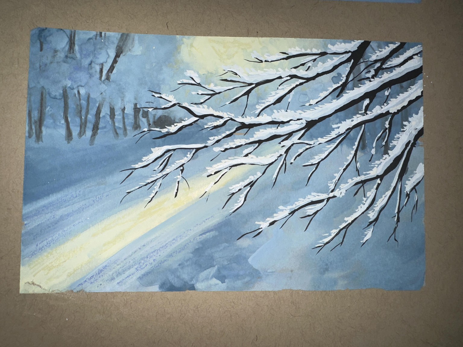 Winter landscapes-Gouache - image 2 - student project