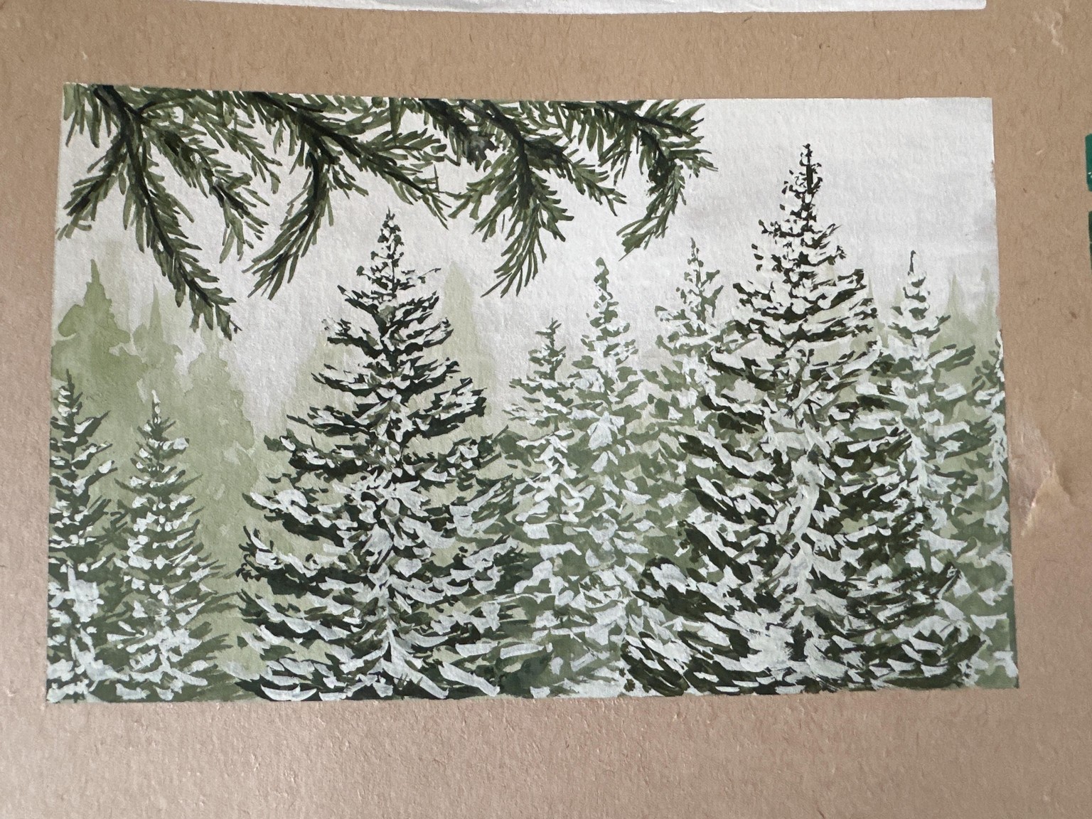 Winter landscapes-Gouache - image 4 - student project