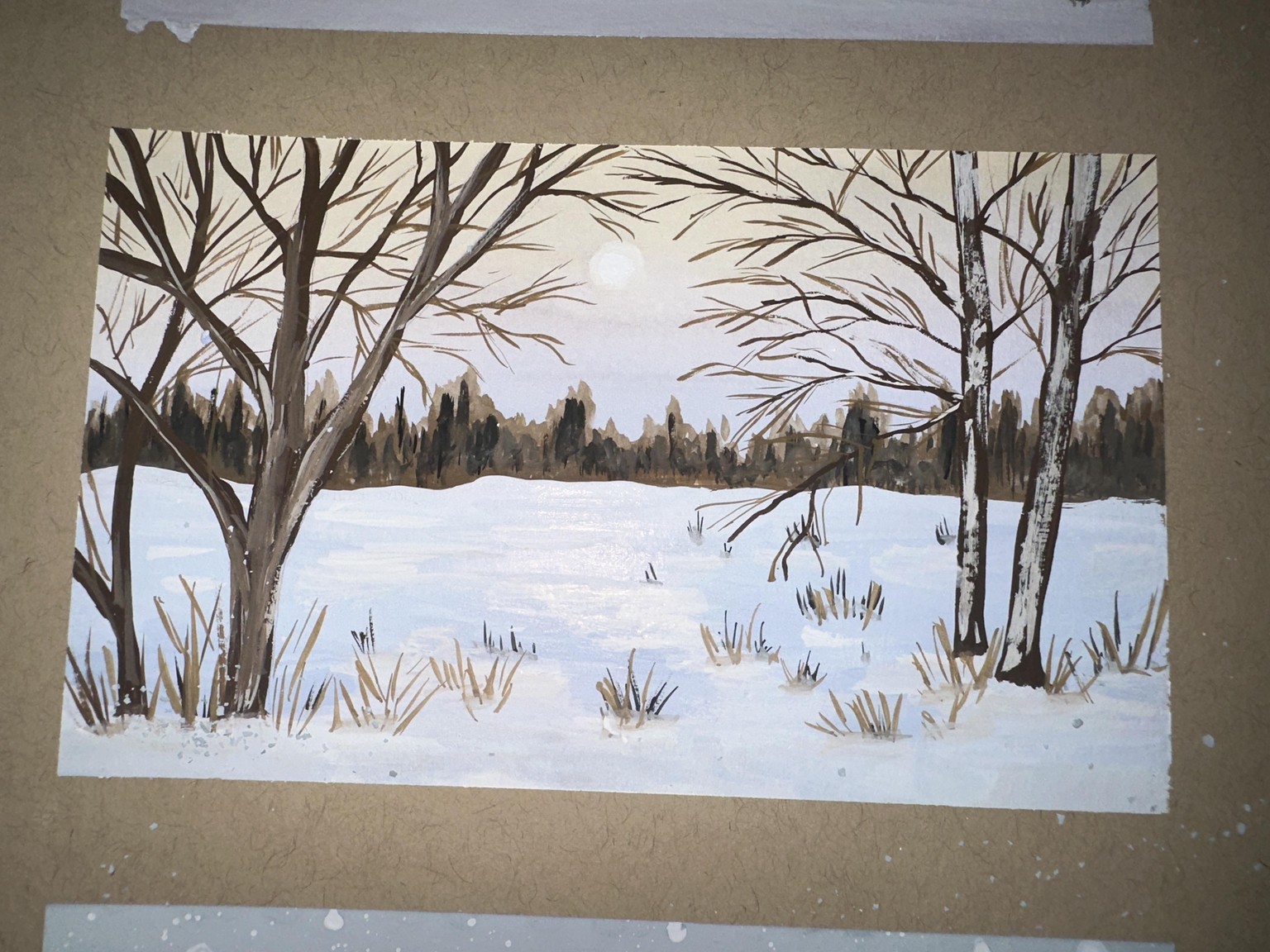 Winter landscapes-Gouache - image 6 - student project