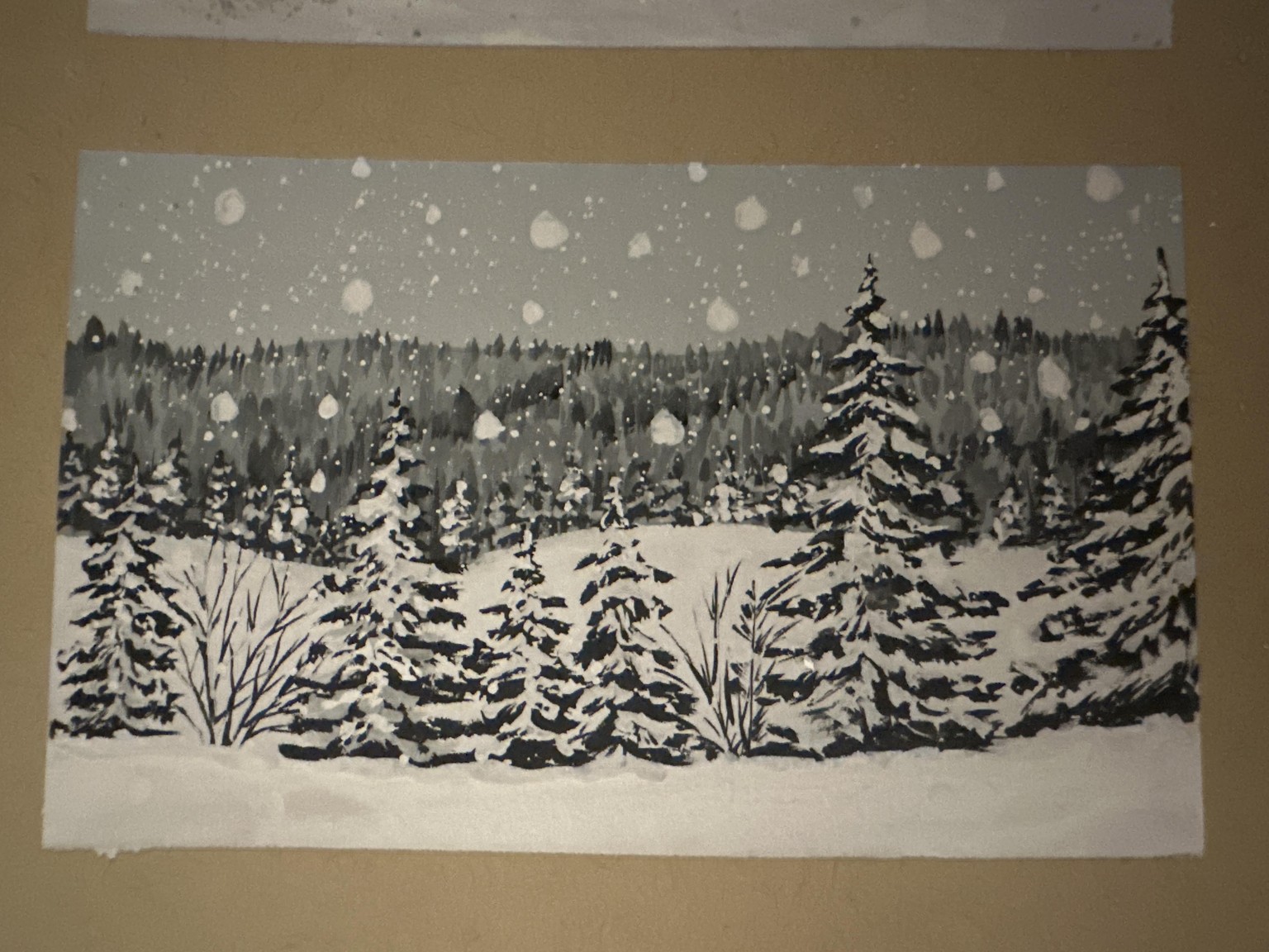 Winter landscapes-Gouache - image 7 - student project