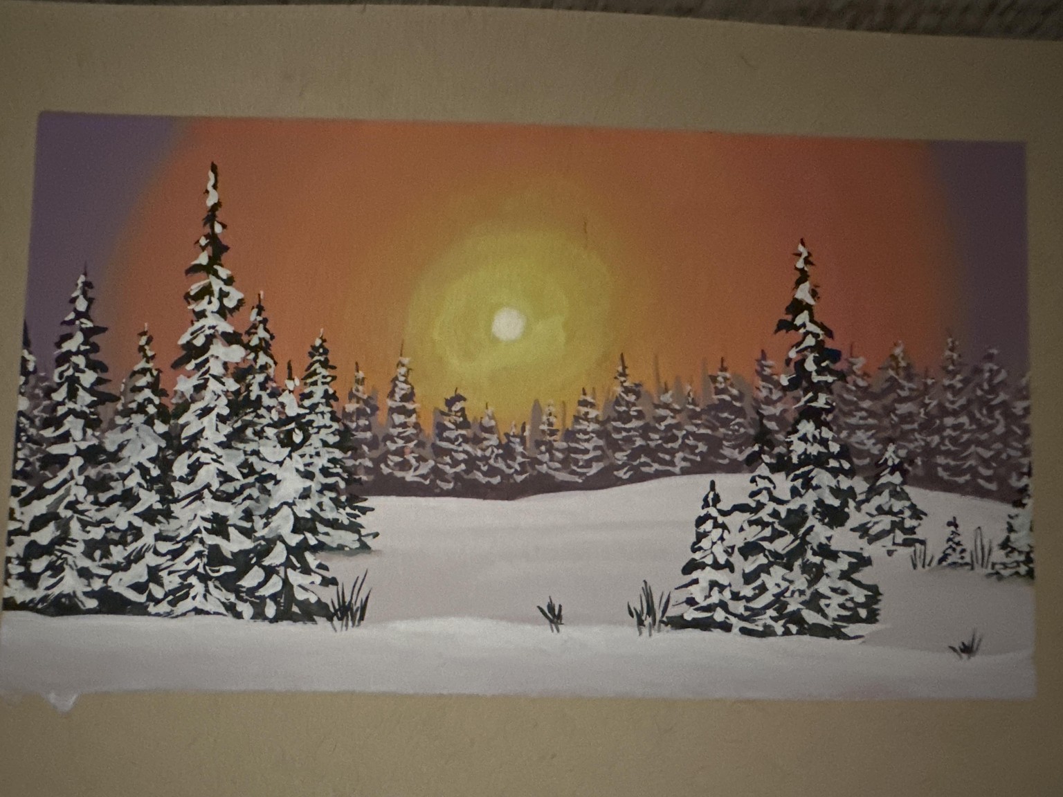 Winter landscapes-Gouache - image 5 - student project