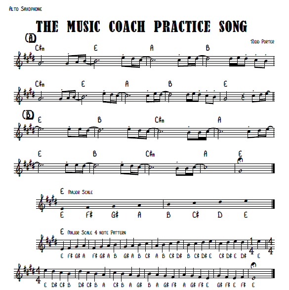 Alto Saxophone Sheet Music - image 1 - student project