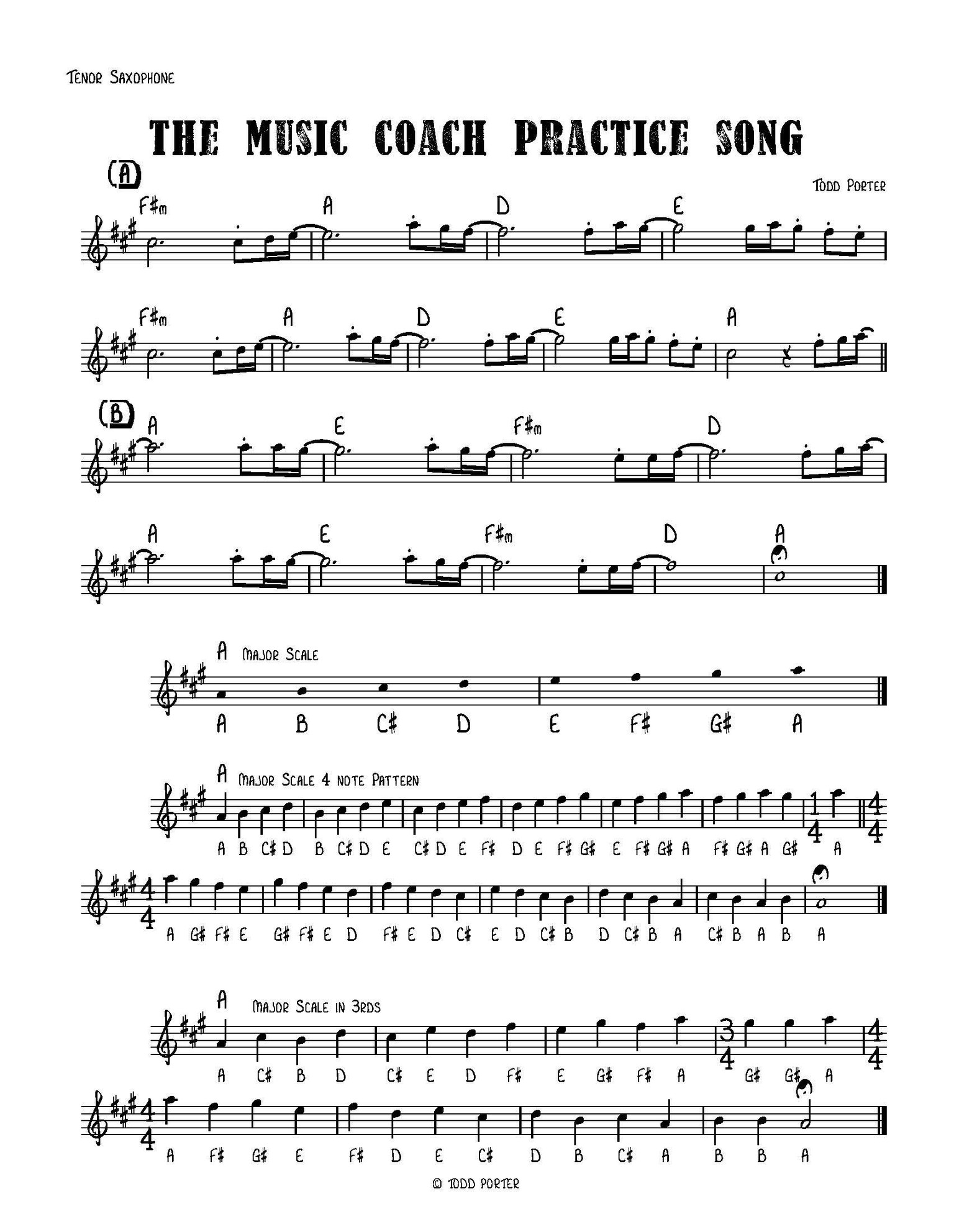 Tenor Saxophone Sheet Music - image 1 - student project
