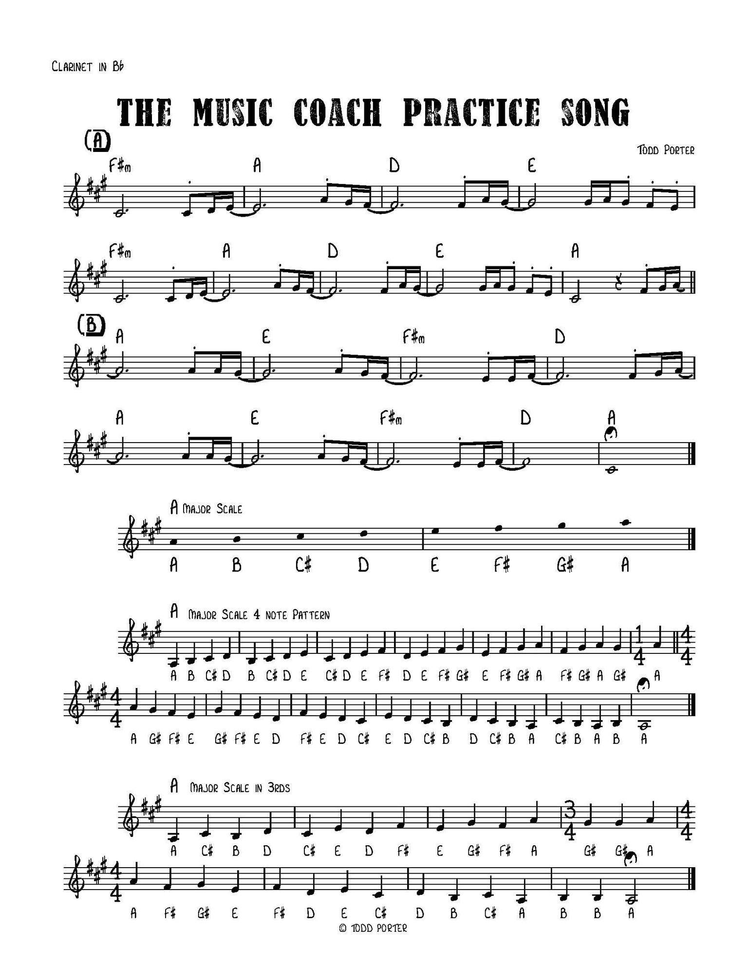 Clarinet Sheet Music - image 1 - student project