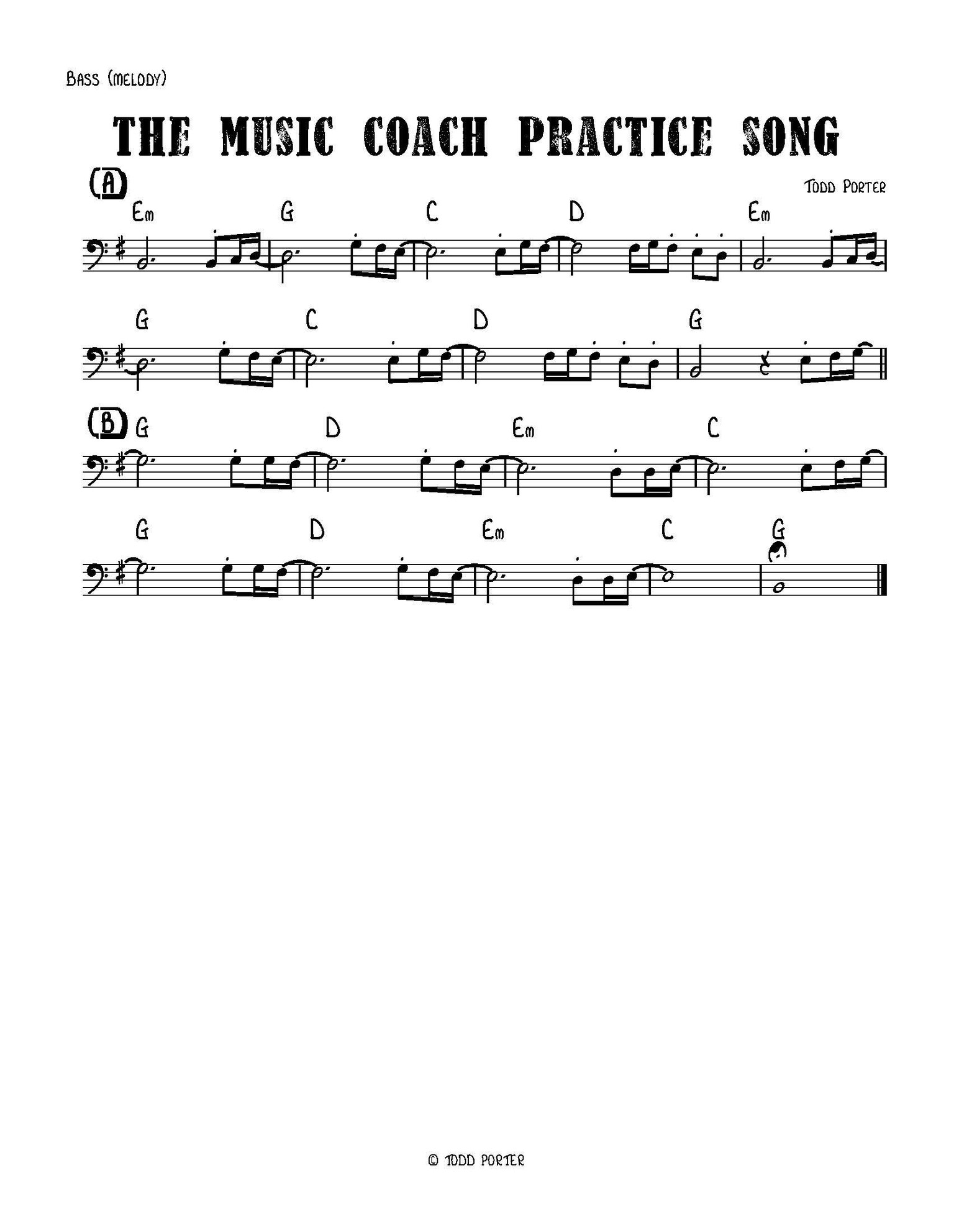 Bass Sheet Music - image 2 - student project
