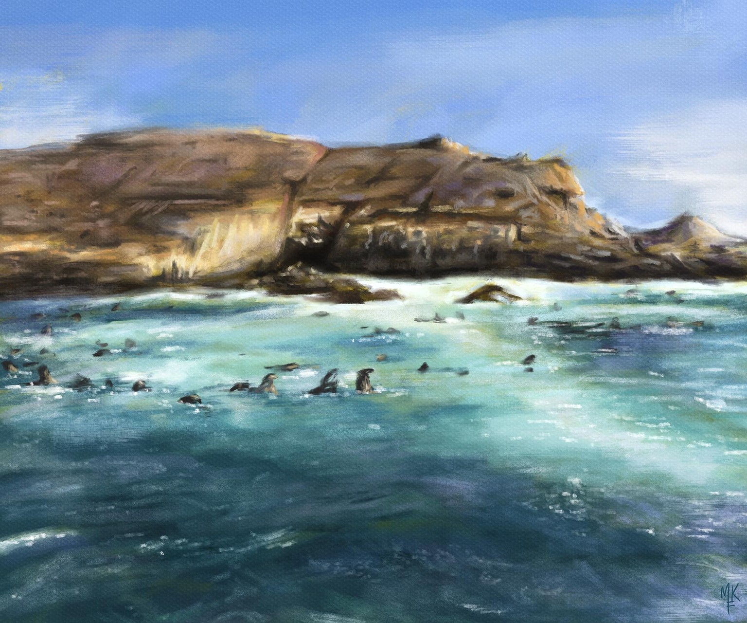 Landscape Painting + sketch - image 2 - student project