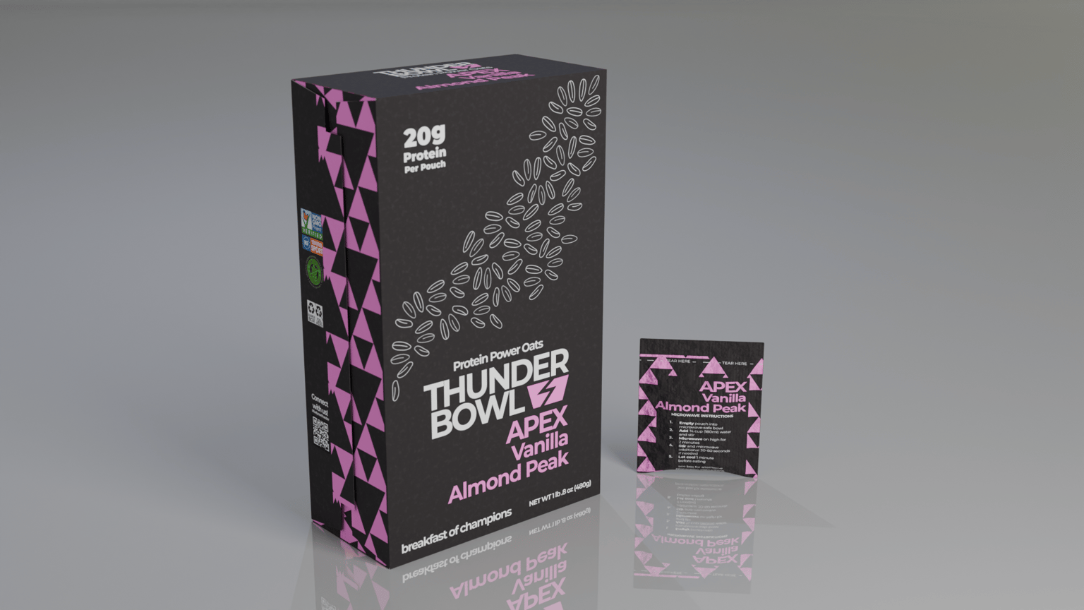 Thunder Bowl: Premium Protein Oatmeal Brand & Packaging Design - image 9 - student project