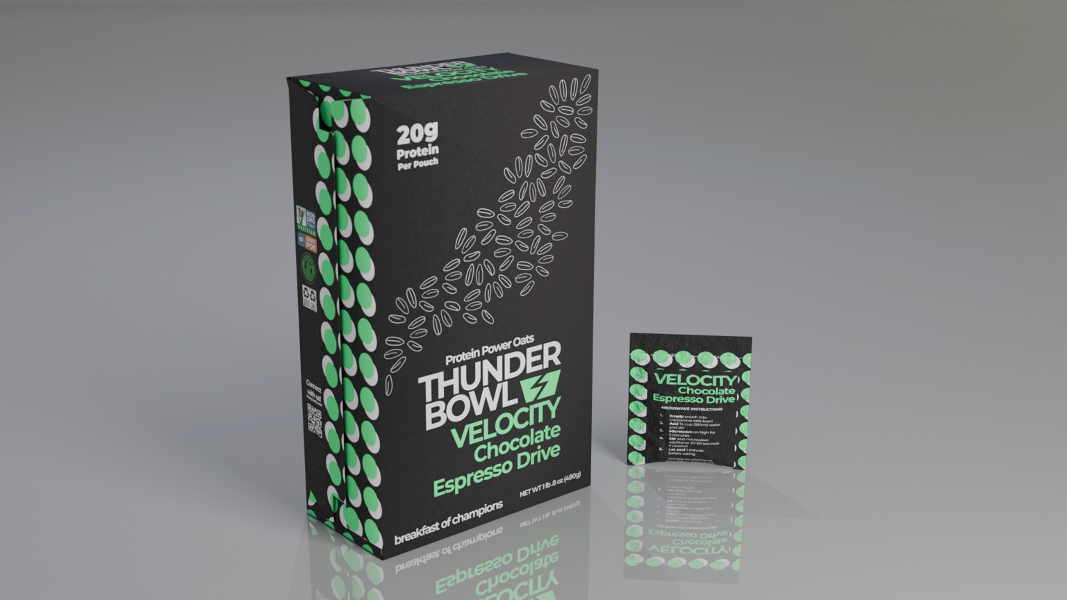 Thunder Bowl: Premium Protein Oatmeal Brand & Packaging Design - image 7 - student project