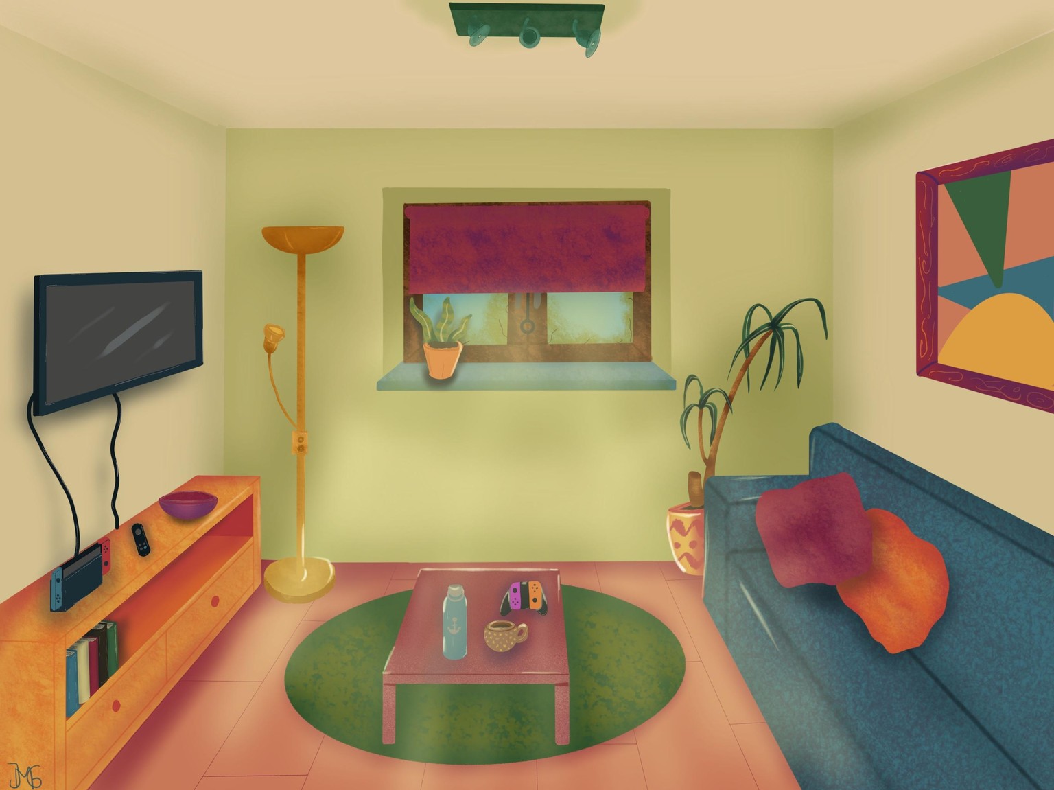One point perspective x3 - image 3 - student project